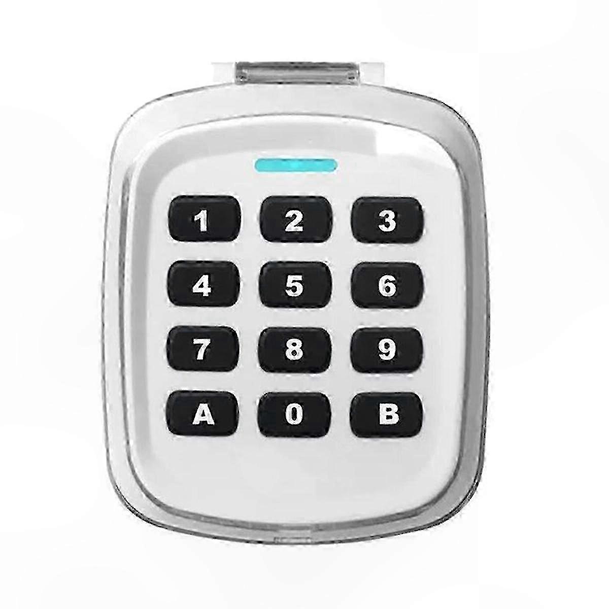 Wireless Keyless Entry Keypad for Garage Door Opener, Multi-Frequency 280-868MHz Remote Control with Code Access (White)