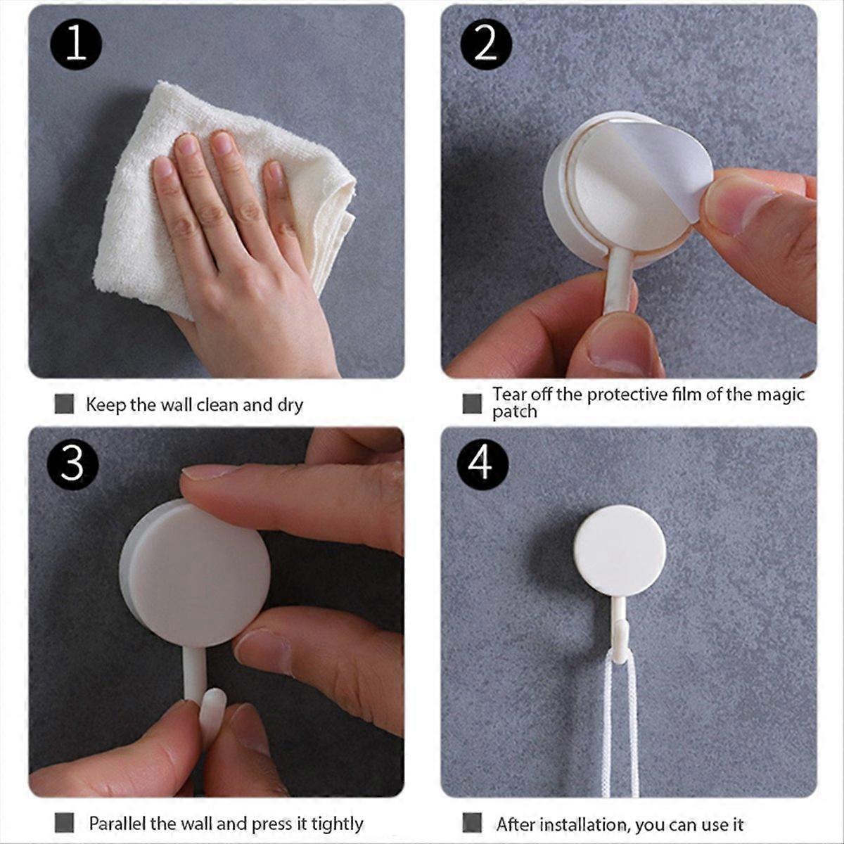 Self-Adhesive Wall Hooks Coat Bathroom Kitchen Towel Hooks Hooks