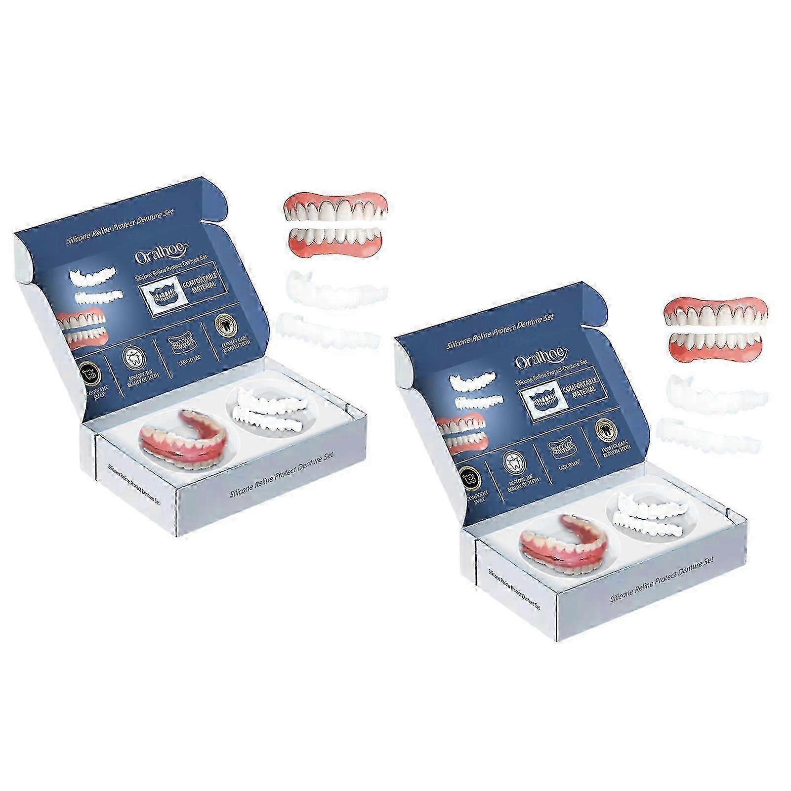 Soft Dentures Relines Kit for Instant Perfect Teeth Replacement: Men & Women's Use, Job Interview Ready