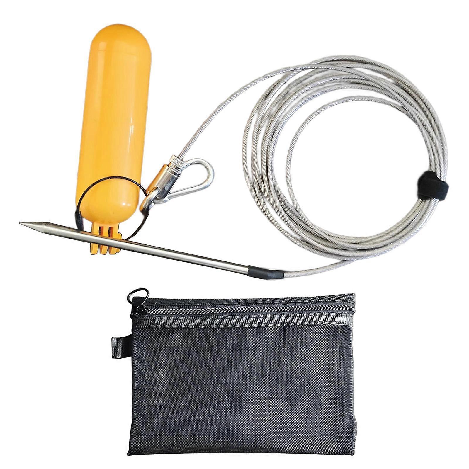 Fish Needle Hook Stringer with Cable and Float Ball Spear Fishing Fish Stringer Fishing Accessories Easy to Use  8 meters