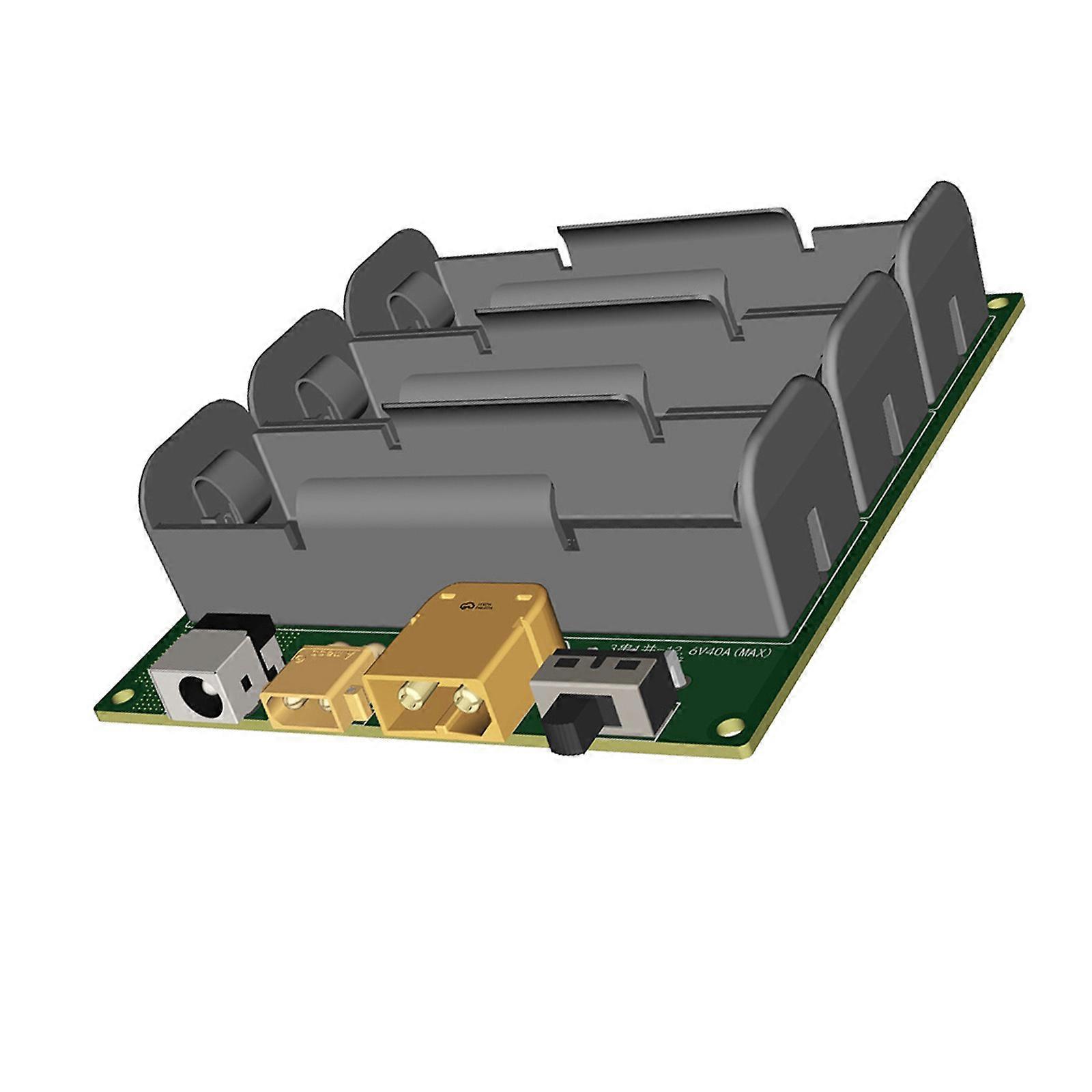 High Efficiency 40A Battery Enclosure 3S1P Design ABS Material Overheating Prevention Backup Power Unit Multicolor