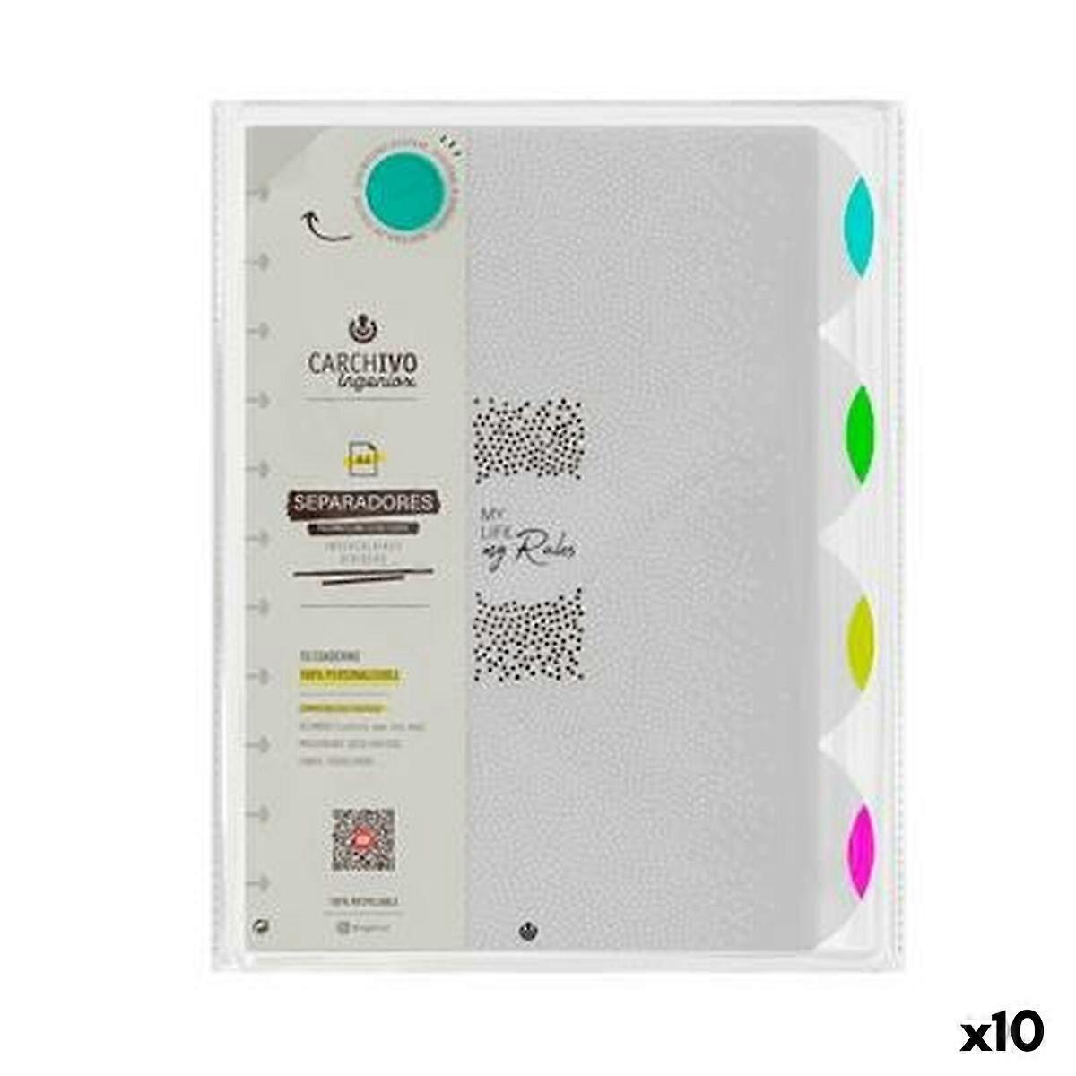 Seperators Carchivo INGENIOX NEON Multicolour A4 (10 Units)