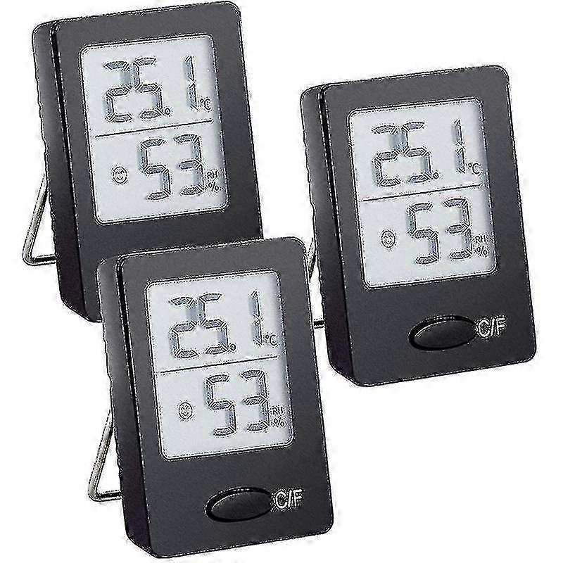 3個のミニデジタル湿度計温度計、温度モニター付き室内湿度計