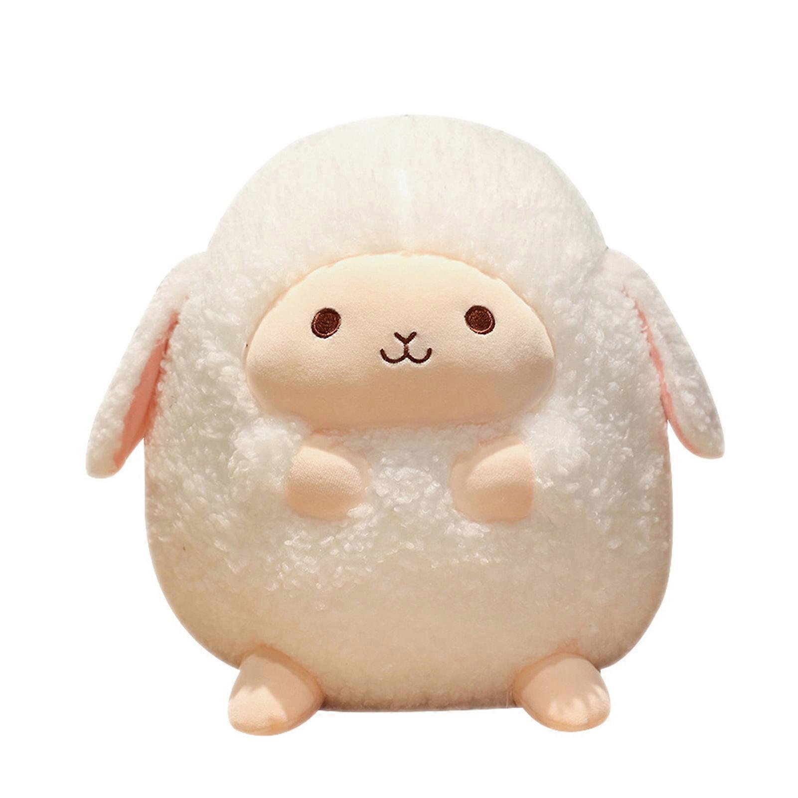 Stuffed Sheep Doll Full Filling Sleeping Accompany Elastic Cute Plush Sheep Cushion for Entertainment