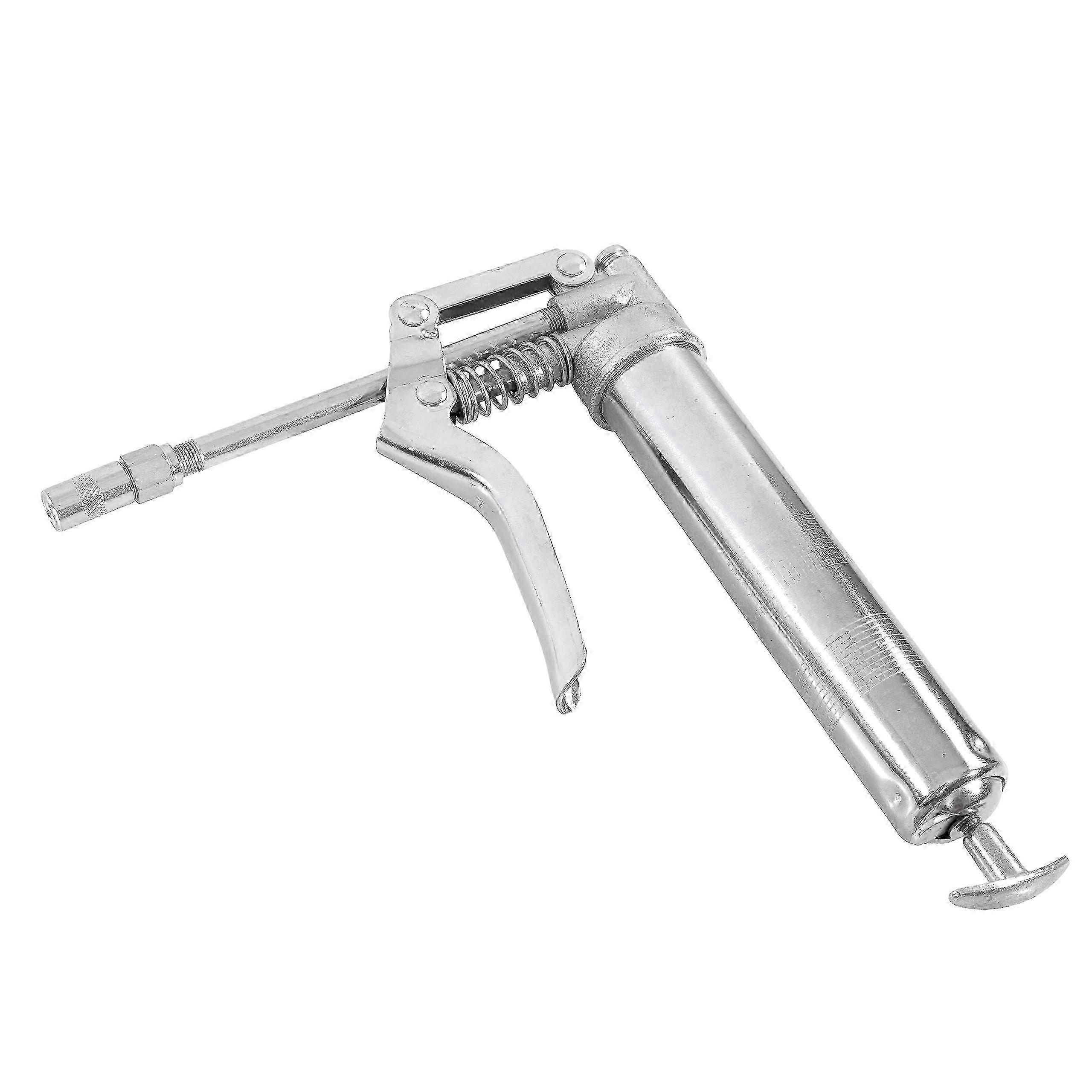 25725 Mini pistola de graxa profissional para carros, caminhões e muito mais com mangueira flexível de 12 polegadas e extensão de 6 polegadas, cromada