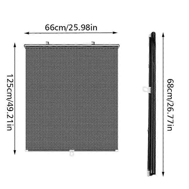 1PC Curtains Multiple Sizes Telescopic Shading Roller Blinds Easy To Install Sunscreen Home Shading Sunshade Durable Summer