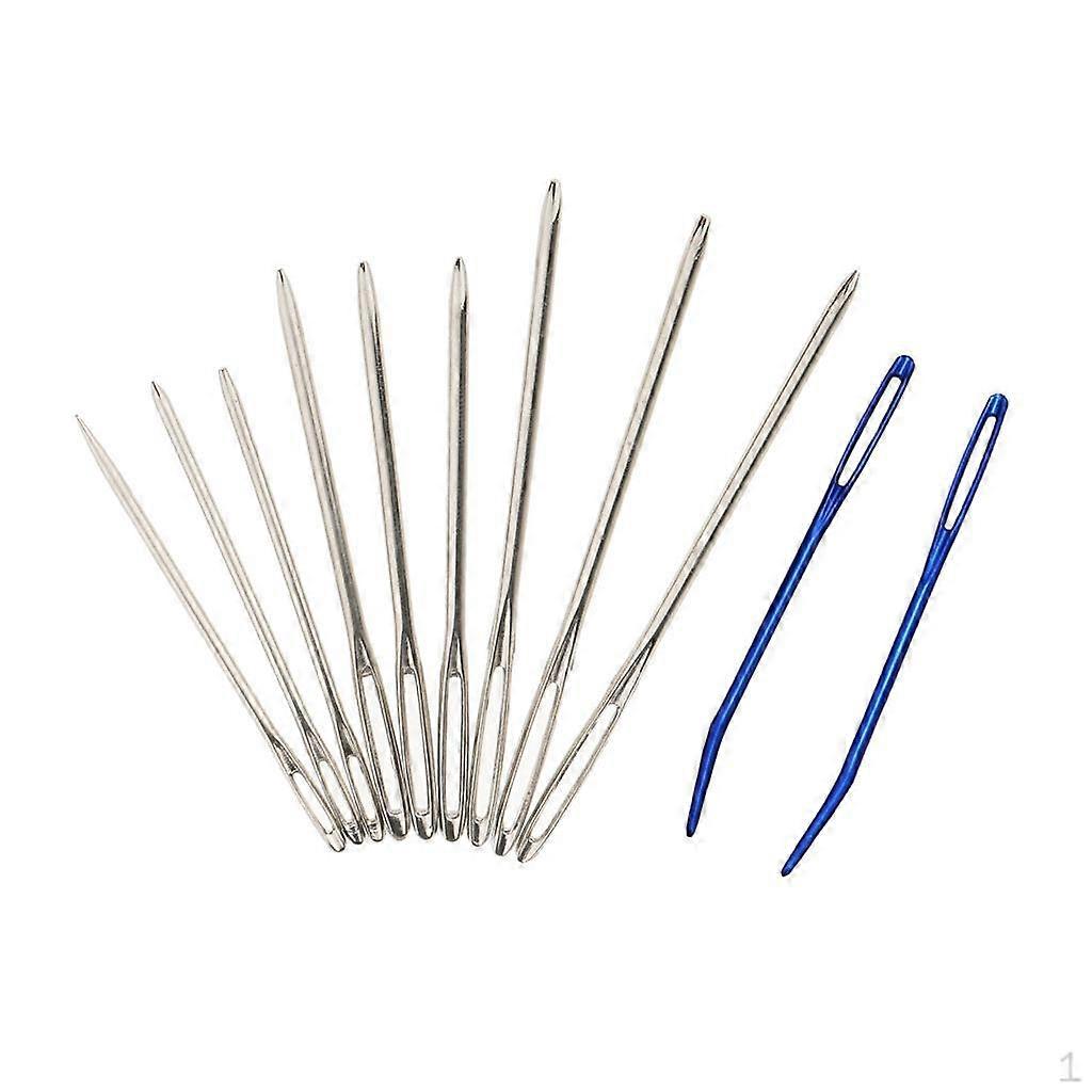 9pcs Large Eye Blunt + 2pcs Bent Tip for Yarn Sewing Darning