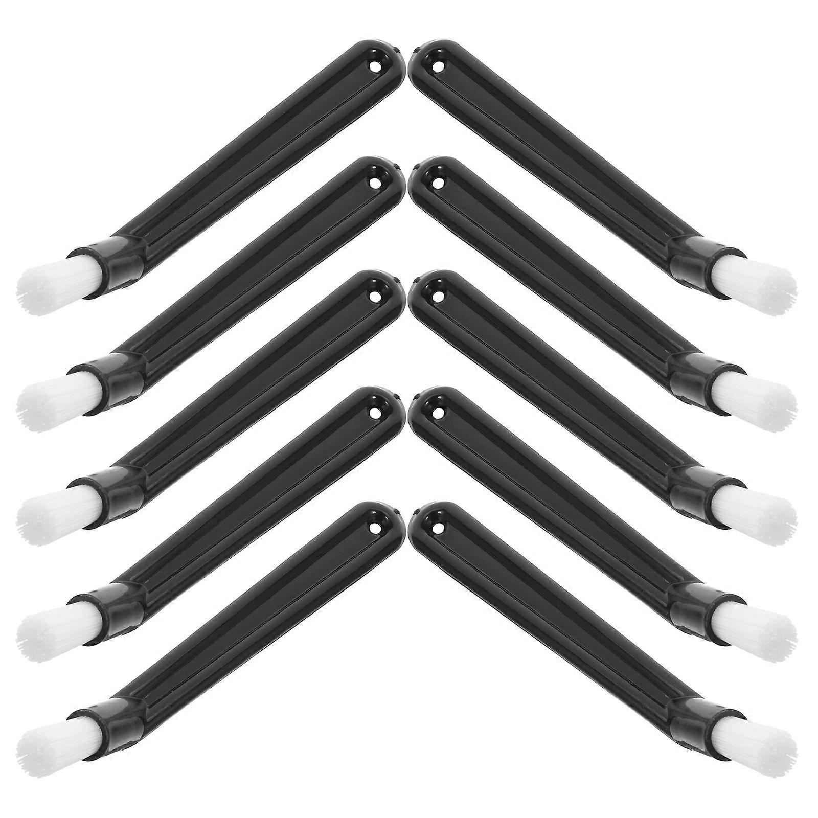 Coffee Cleaning Brush Set 10Pcs for Espresso Machine and Semiautomatic Coffee Machine Made of Nylon in Black for Effective Cleaning