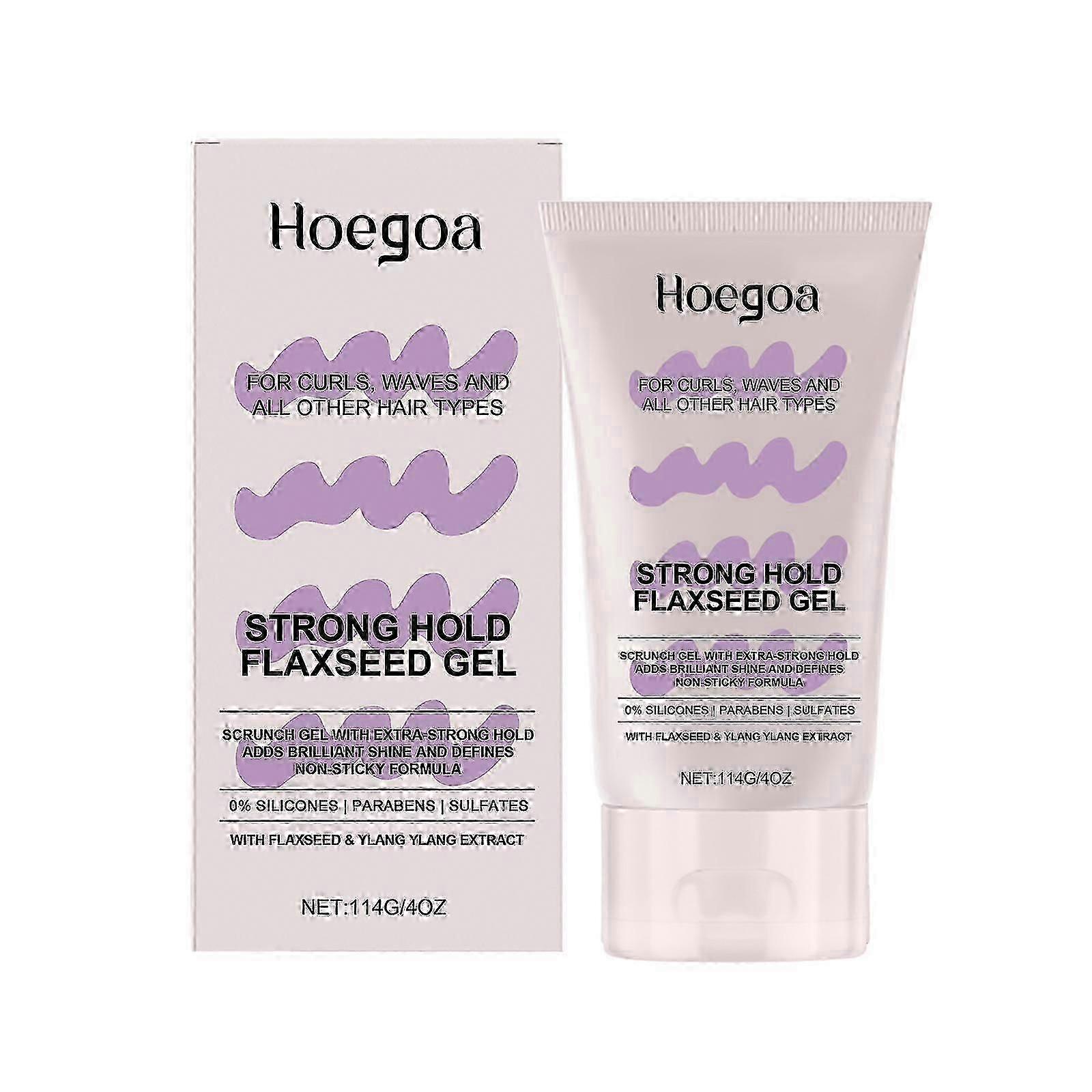 Hoegoa Flax Seed Styling Gel Yingrun Hair Creating Natural Curly Portable Flexible Styling Gel