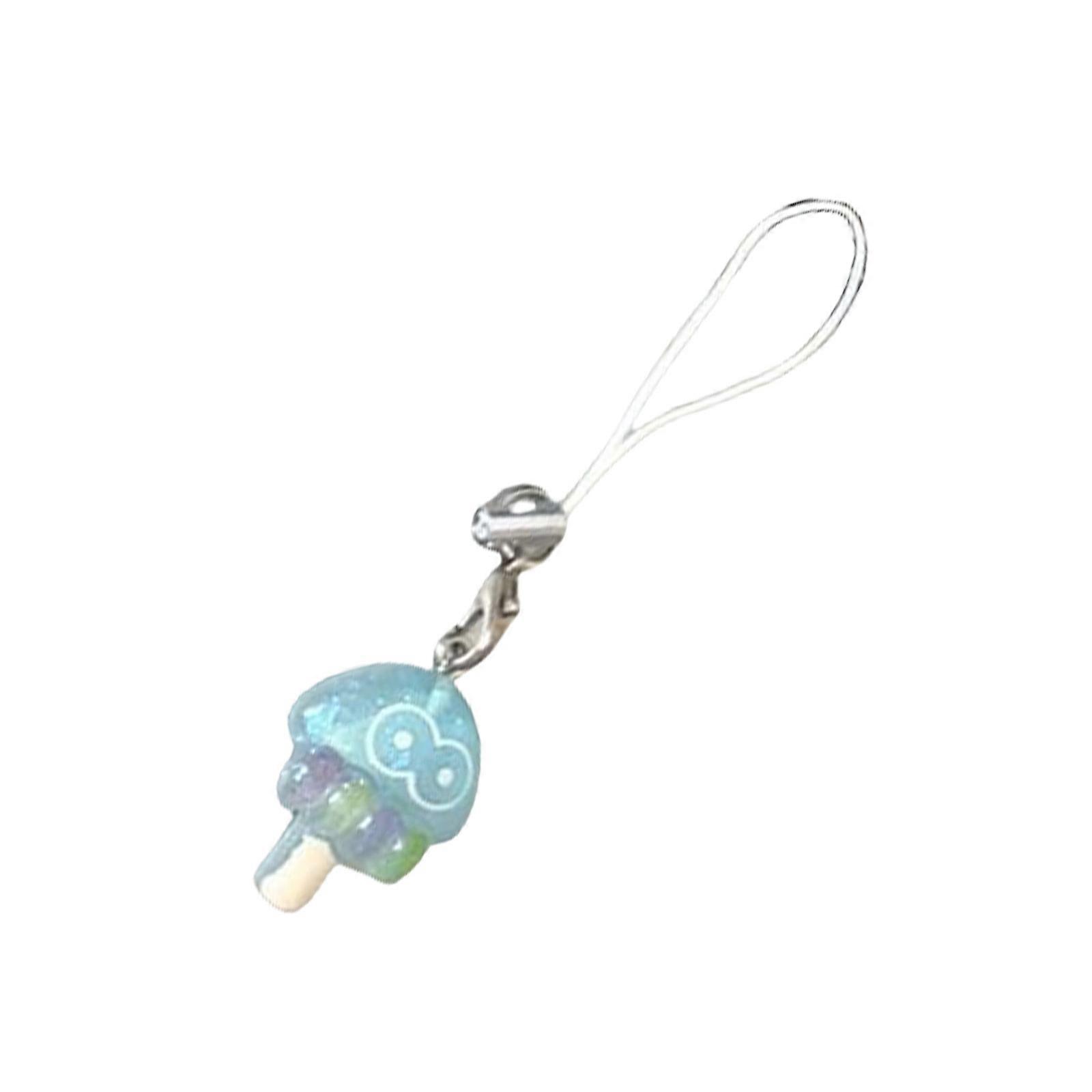 Glittering Ice Cream Phone Strap Resin Bag Charm Practical Girls Accessory Stylish Functional Keychain for Daily Party Multicolor