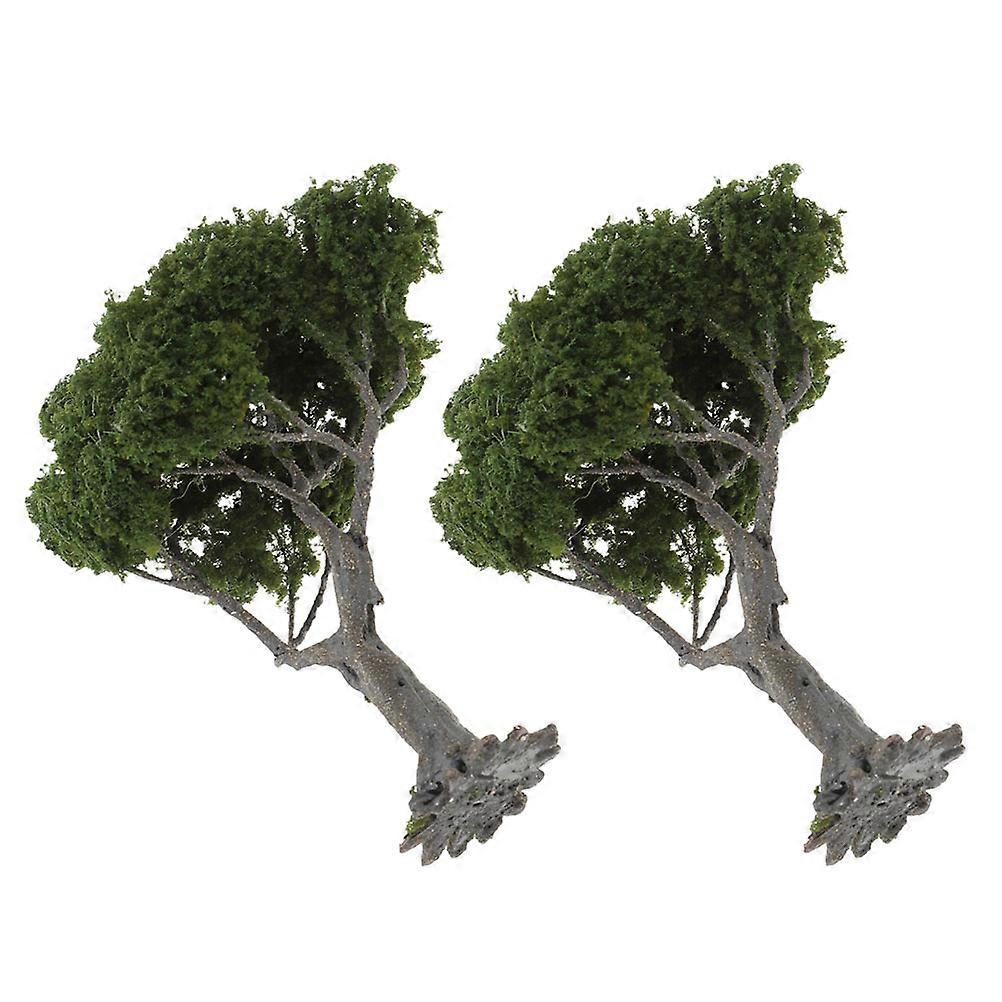 Small Plastic Trees Micro Landscape Decorations Tree Shaped School Teaching 2Pcs