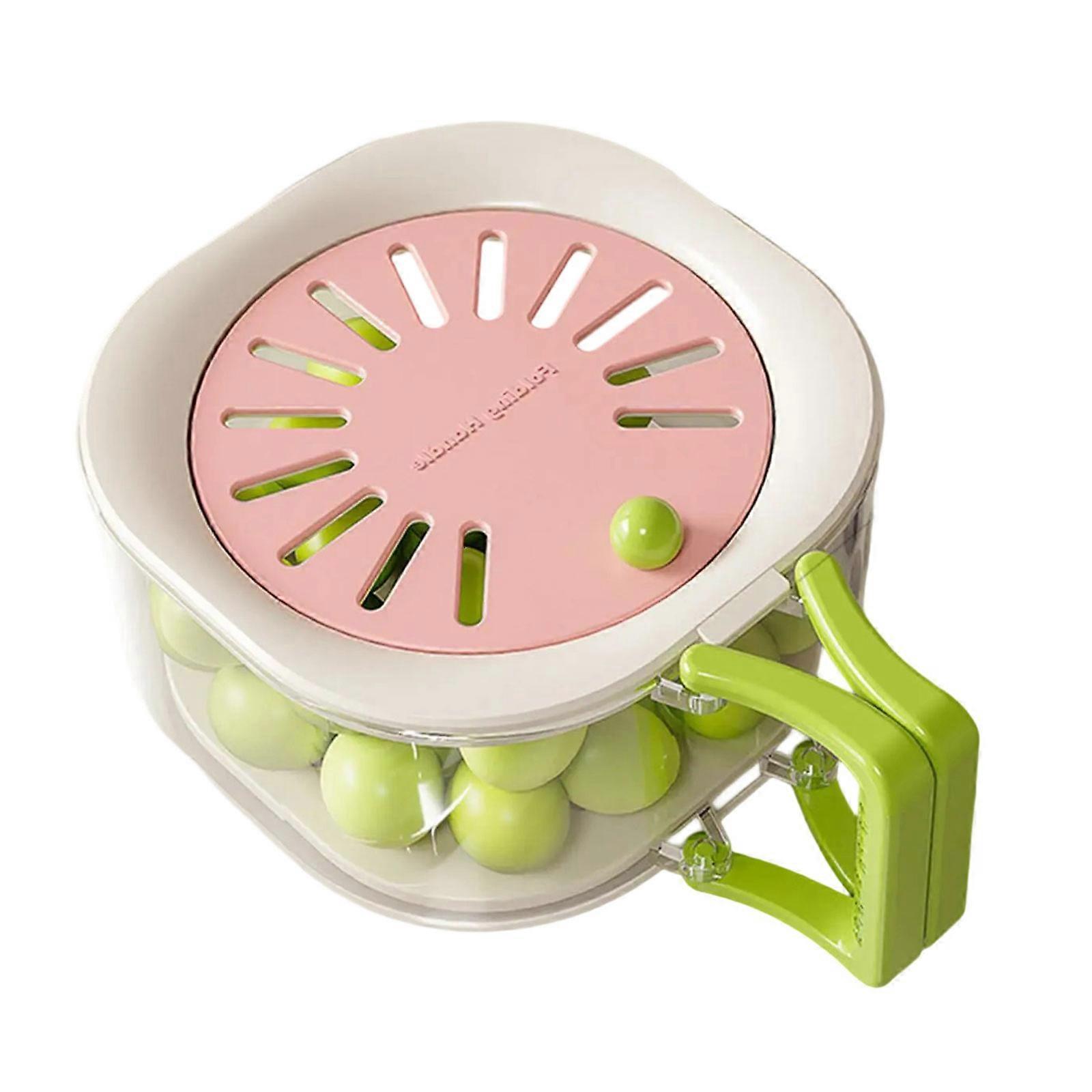 Convenient Fruit Drainer Container 2 In 1 Fruit And Vegetable Drainer Basket With Handle For Easy Washing And Storage  Strawberry Powder