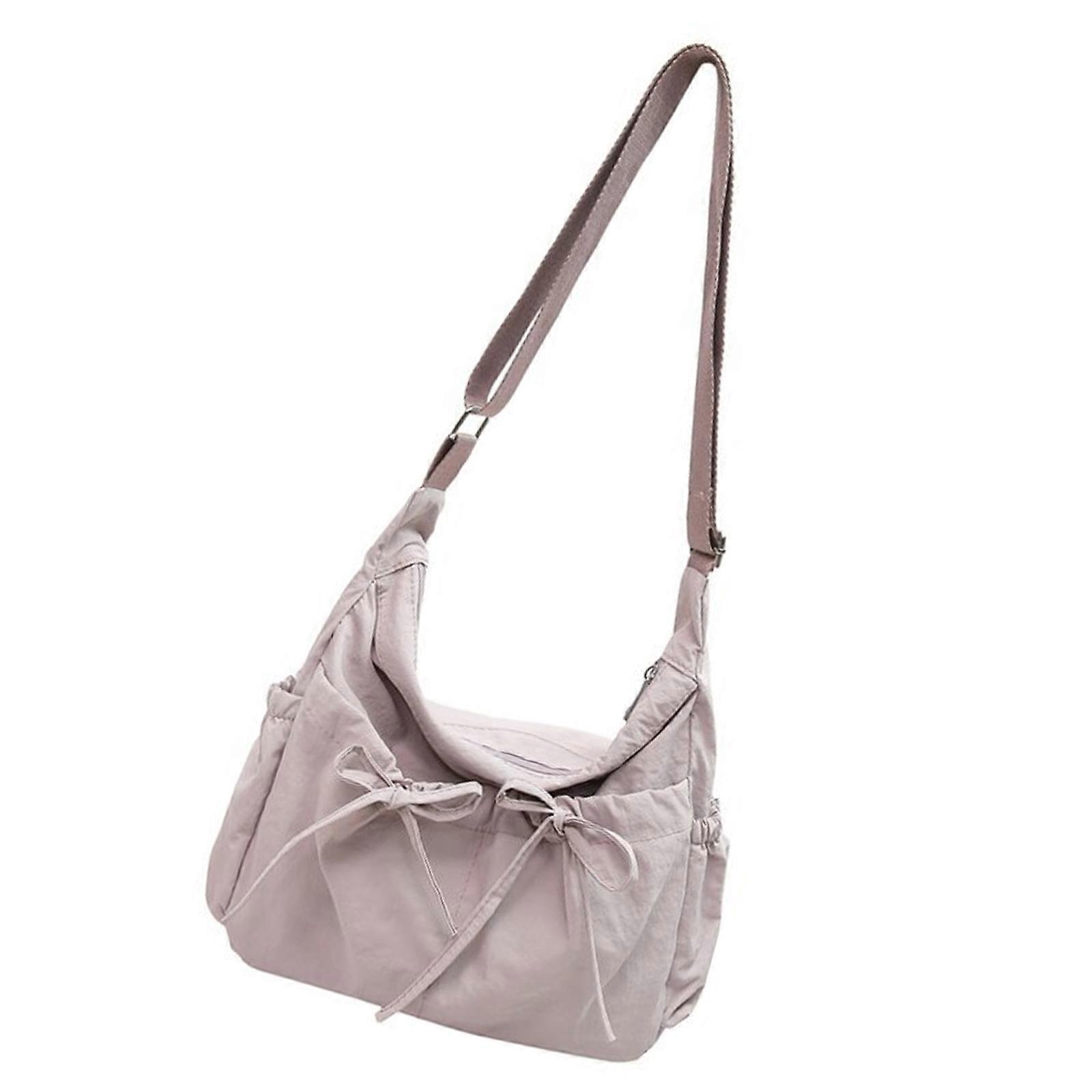 Flexible Bend Accent Shoulder Bag Permanent Polyamide Substance Spacious Compartments For Everyday Rudiments  Purple