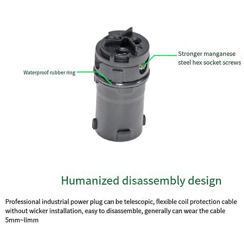 Waterproof LED Display Plug Stage Lighting Equipment Multi-Function Convenient Lighting Power Connector Plugs, A-Silver