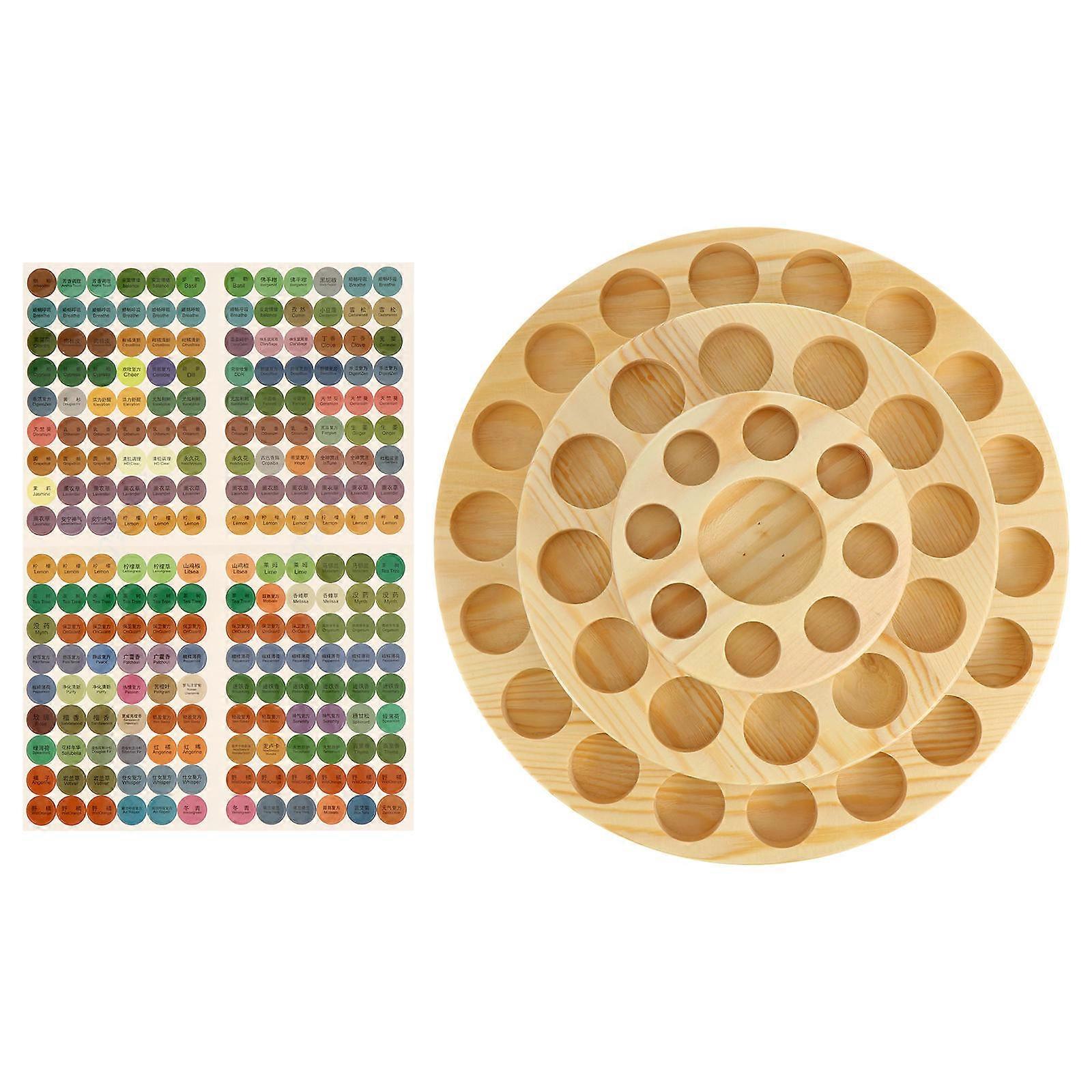 3 Tier Essential Oil Bottle Organizer For Home Use Rectangular Wood Display Shelf Assorted Color 1Pcs