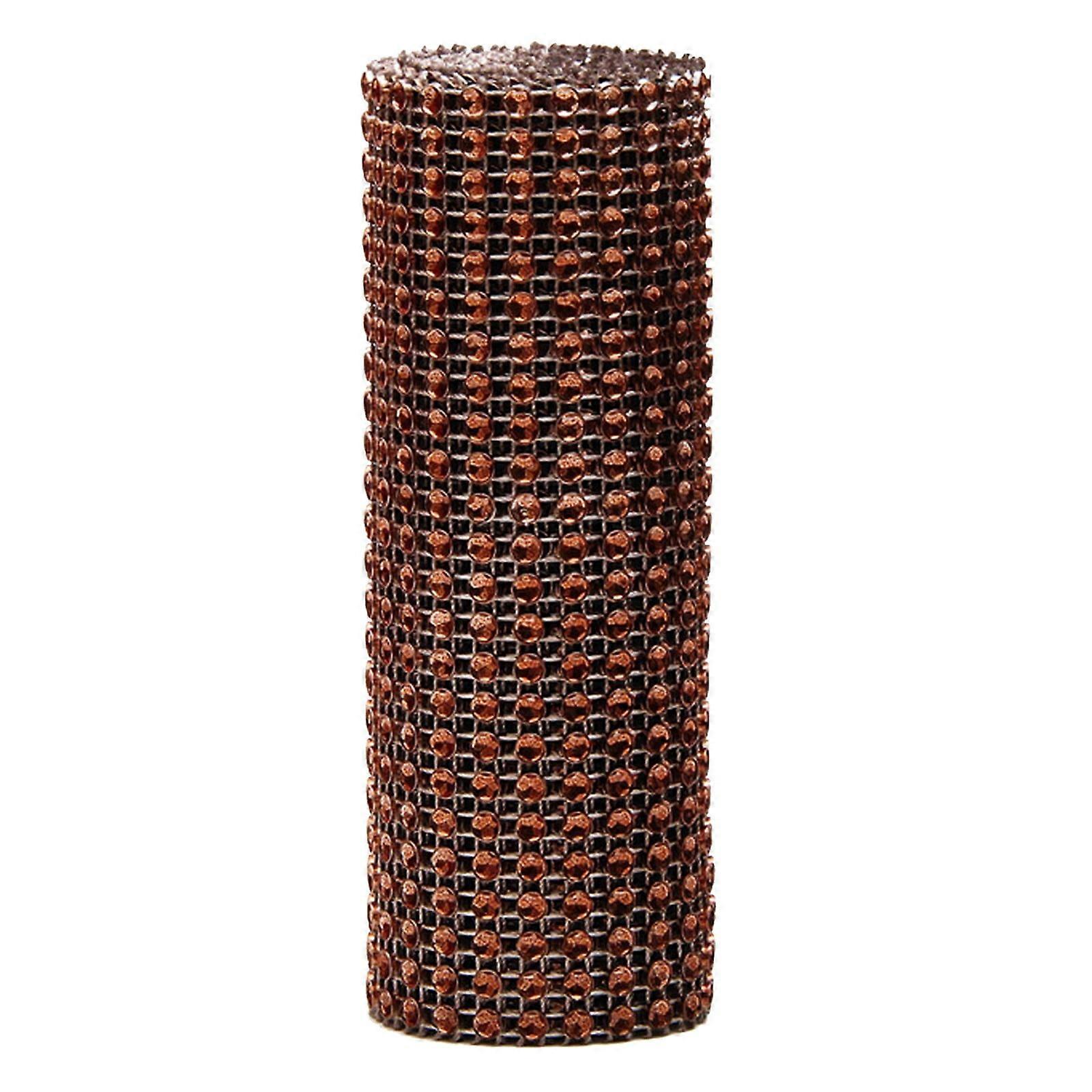 Yakbaofuo Event Party Decorations Rhinestone Ribbons Plastic 24 Rows Shiny Diamond Rhinestone Mesh Wrap Roll