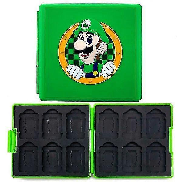 Green Mario Head Portable Shockproof Hard Shell Storage Box For Nintendo Switch Game Card