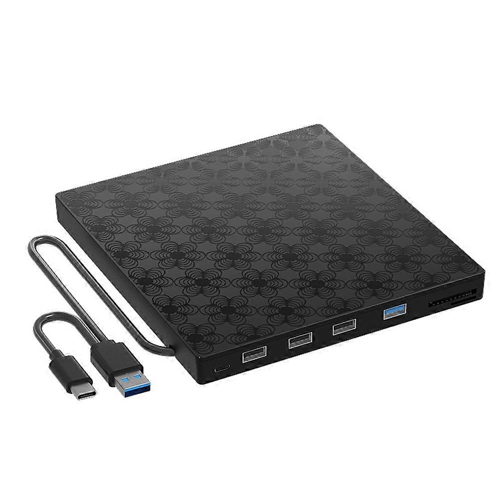 External DVD Drive USB 3.0 Type C USB C Portable DVD Player External CD-RW Drive Burner Reader for Laptops Desktop PC