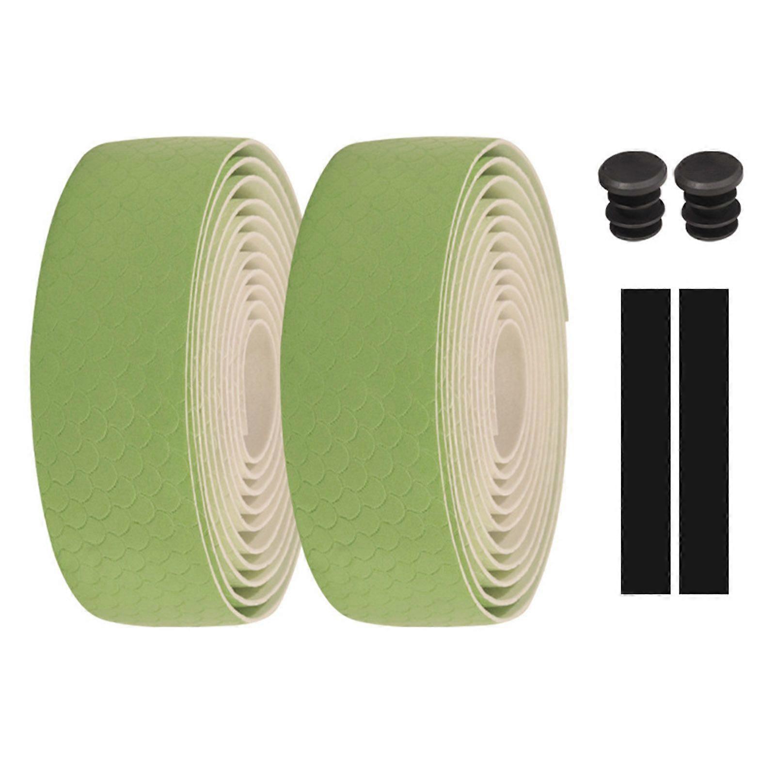 2 Rolls Bicycle Handlebar Grips Anti-Slip Texture Soft Memory EVA Shock Absorption Memory Foam Bike Grips