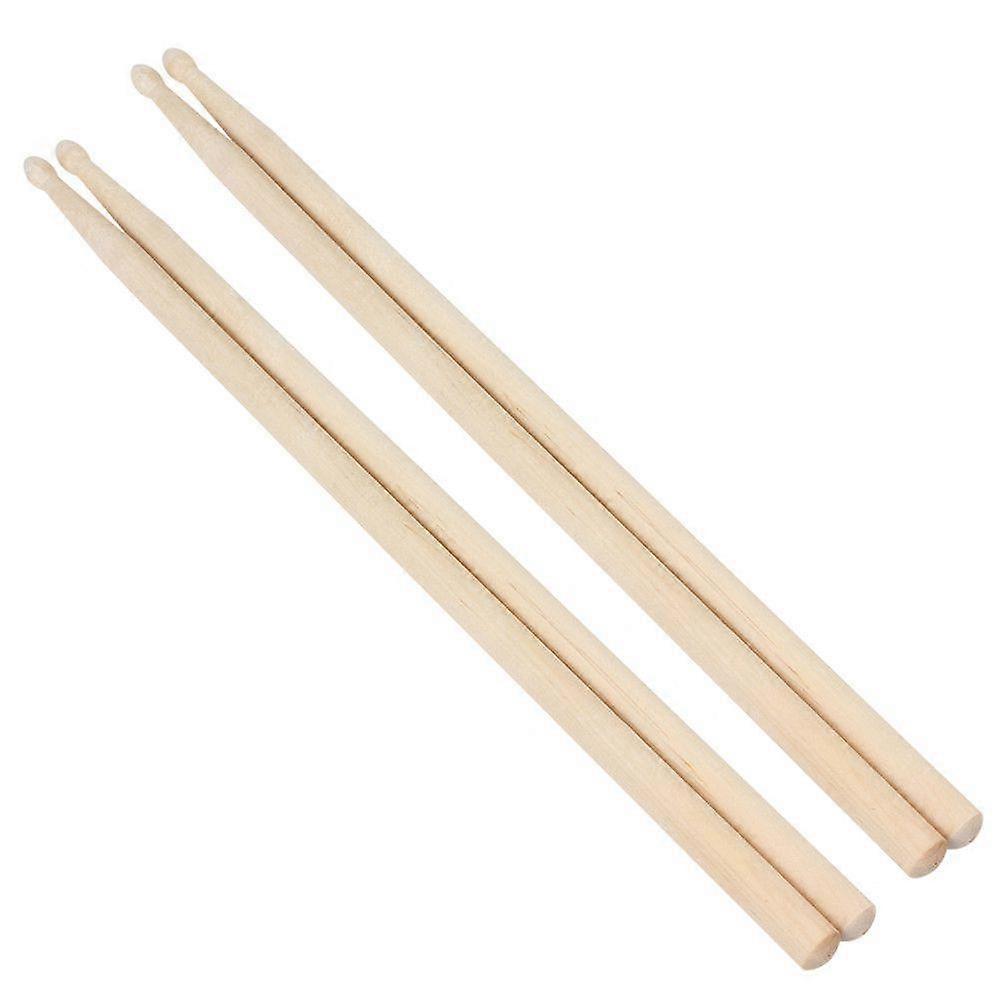 2 Pairs 7A Maple Wood Drum Sticks for Jazz Drum Exercise