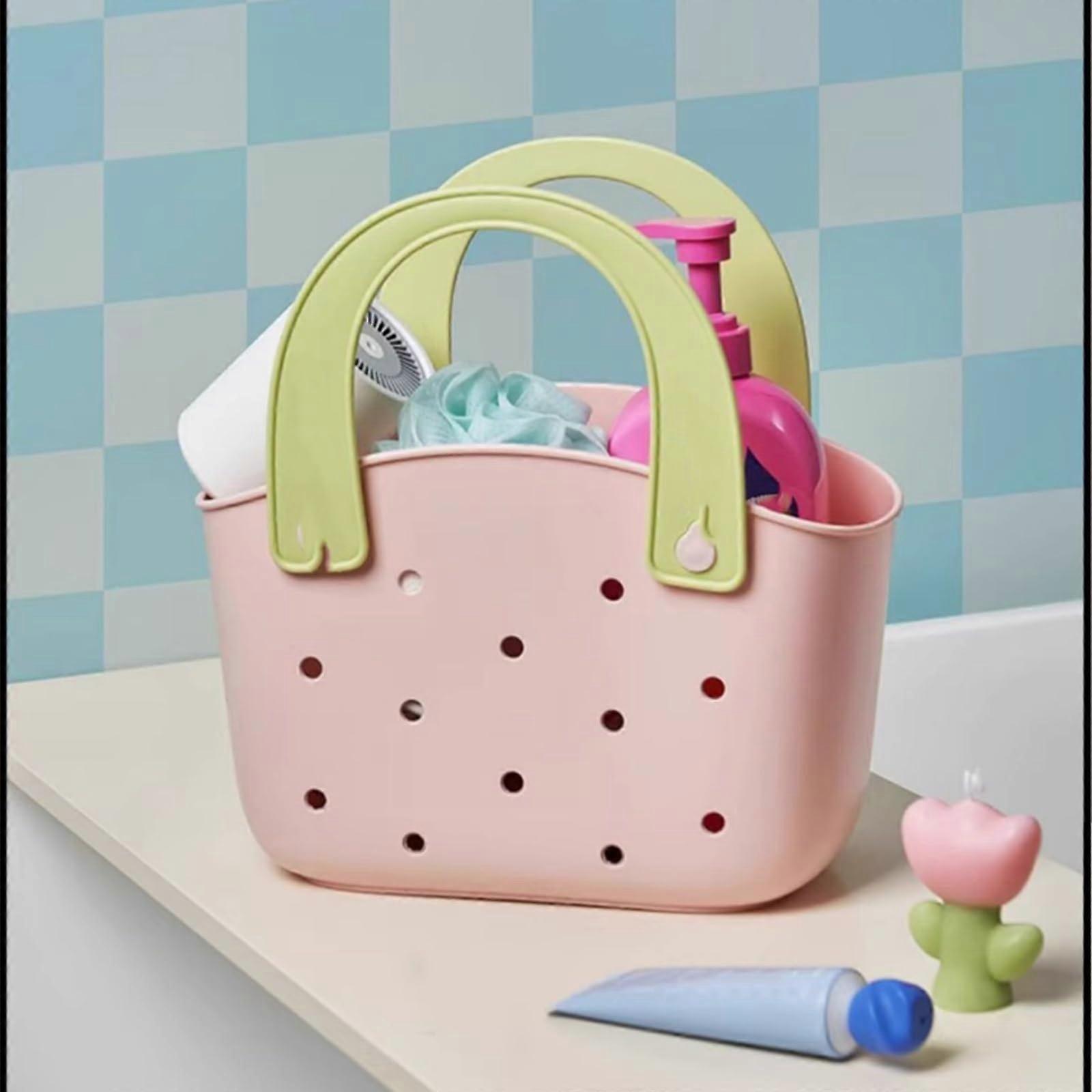 Waterproof Portable Shower Caddy Basket with Handle, Dorm Bathroom Organizer for College Students