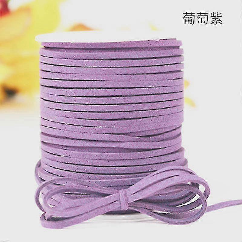DIY Craft String Rope Supplies, 45M Roll Flat Faux Suede Braided Handmade Thread