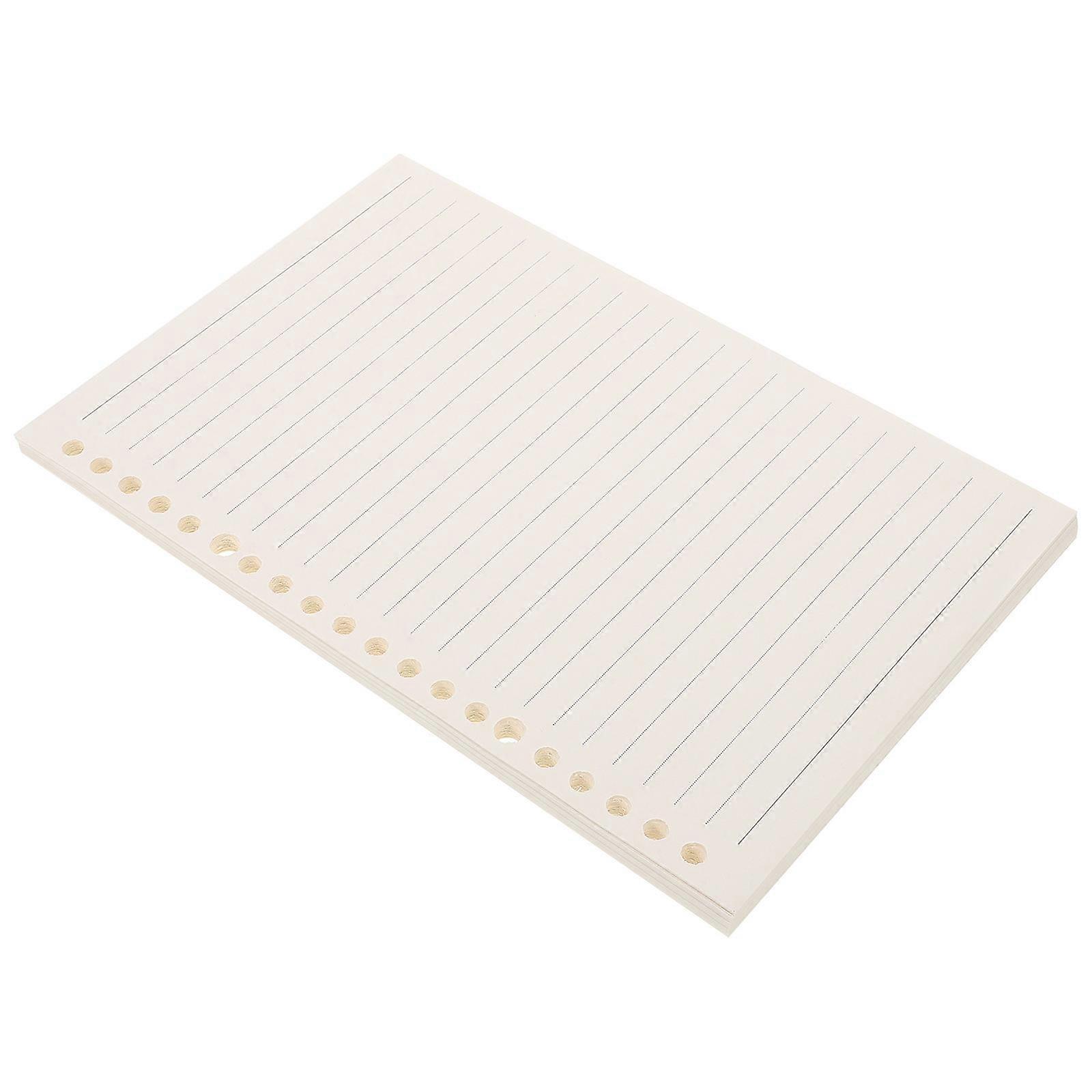 White A5 Grid Refill Paper Loose Leaf for Writing Use 60Pcs Planner Inserts