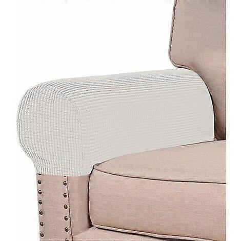 Elastic Armrest Covers, 2-Piece Sofa Armrest Covers with Velcro, Stretchable Sofa Arm Caps