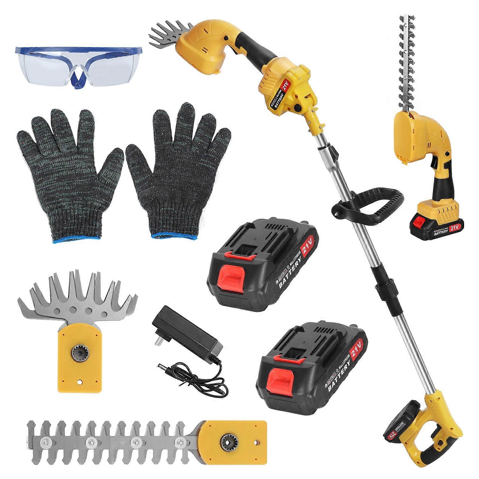 Rechargeable Hedge Trimmer - Extendable, Cuts 19mm Branches, Quiet Operation