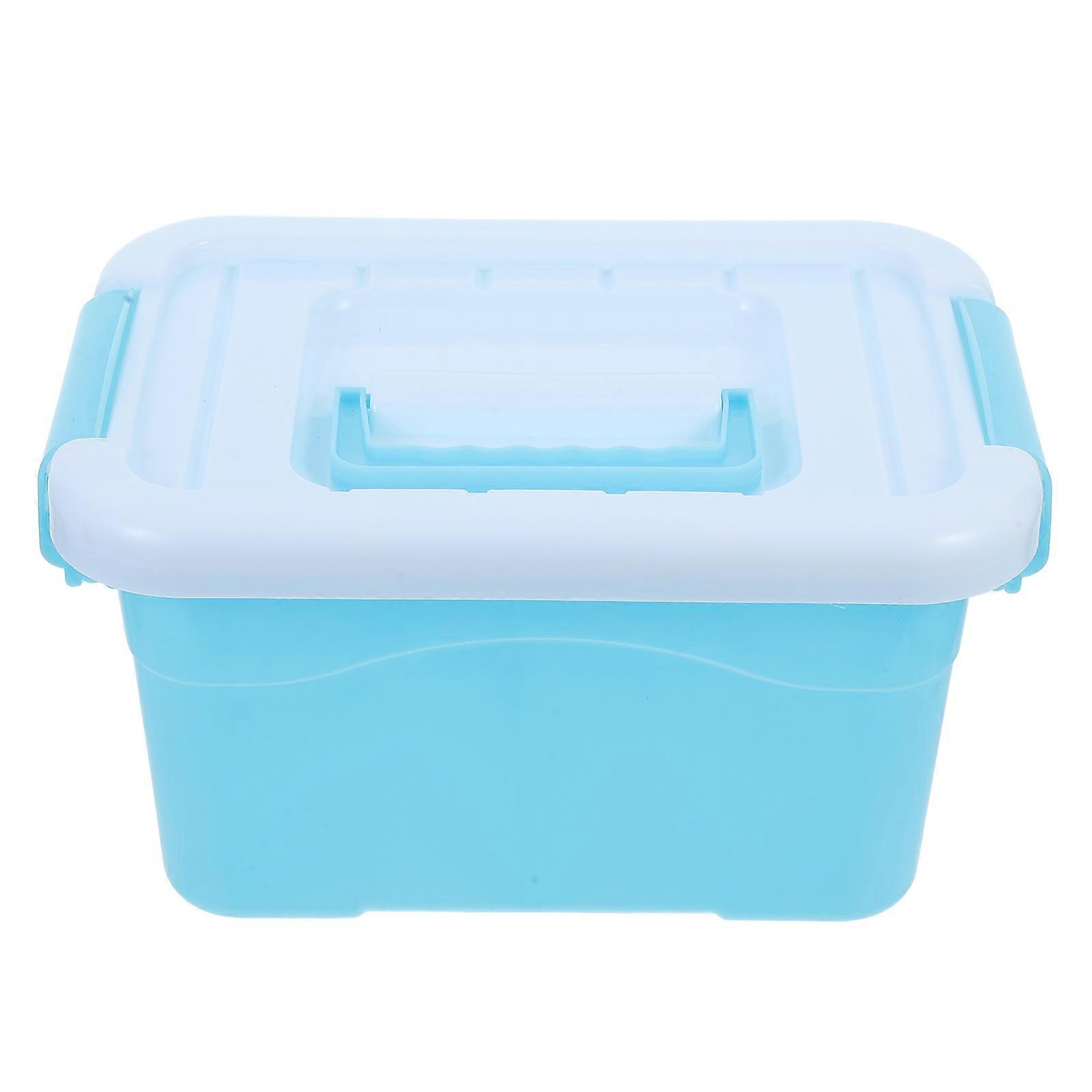 Toy Container Plastic Box With Handle Portable Design Room Tidiness Indoor Use For Kids Toy Organizer PP Material 24.50X16.50X13.50CM 1Set