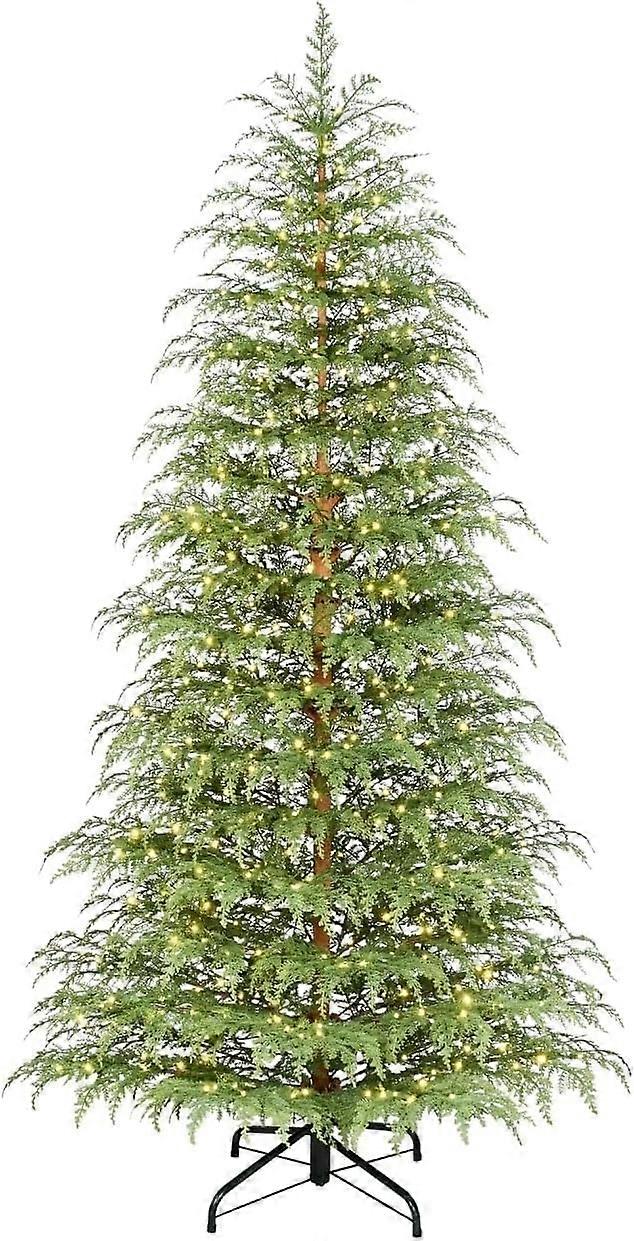 7.5ft Prelit Artificial Christmas Tree with Realistic Cypress Foliage and Warm White Lights