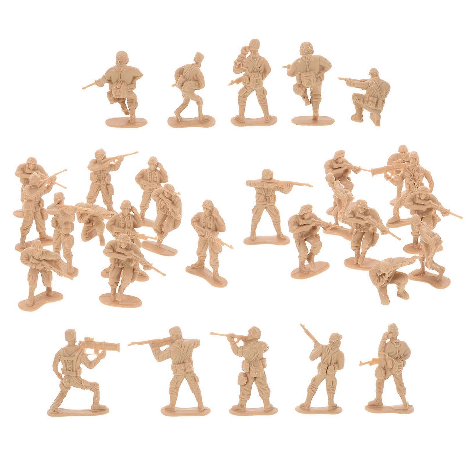 Mini Soldier Model Toy Figures for Decoration 100Pcs Durable Plastic Set