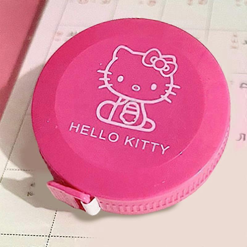 Kawaii Hello Kitty Self-Telescoping Tape Mini Portable Soft Ruler Measuring Tape Measuring Clothes Waist Circumference Tools