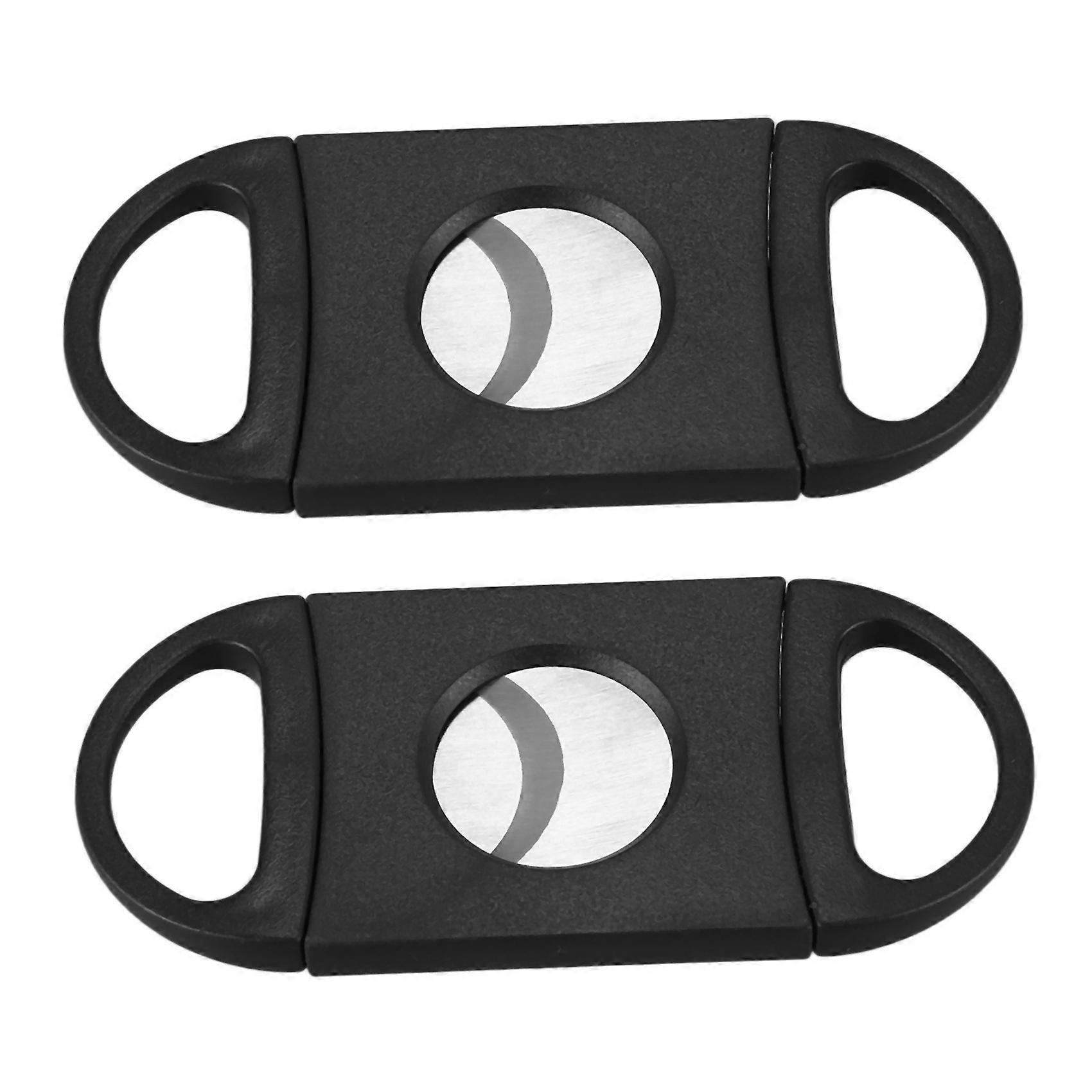 2X Oval-Shaped Cigar Cutter, Double Cut Blade