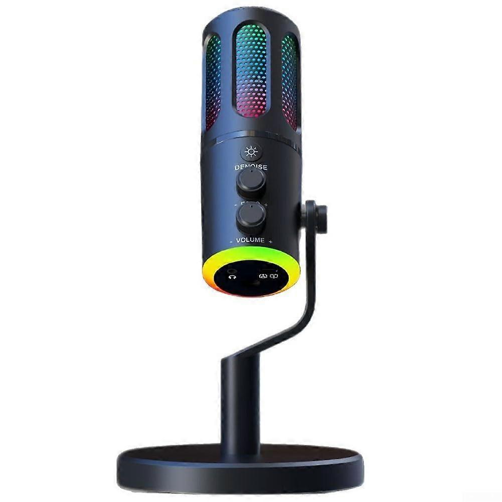 USB Microphone With RGB Lighting For Streamers And Musicians For Recording And Streaming