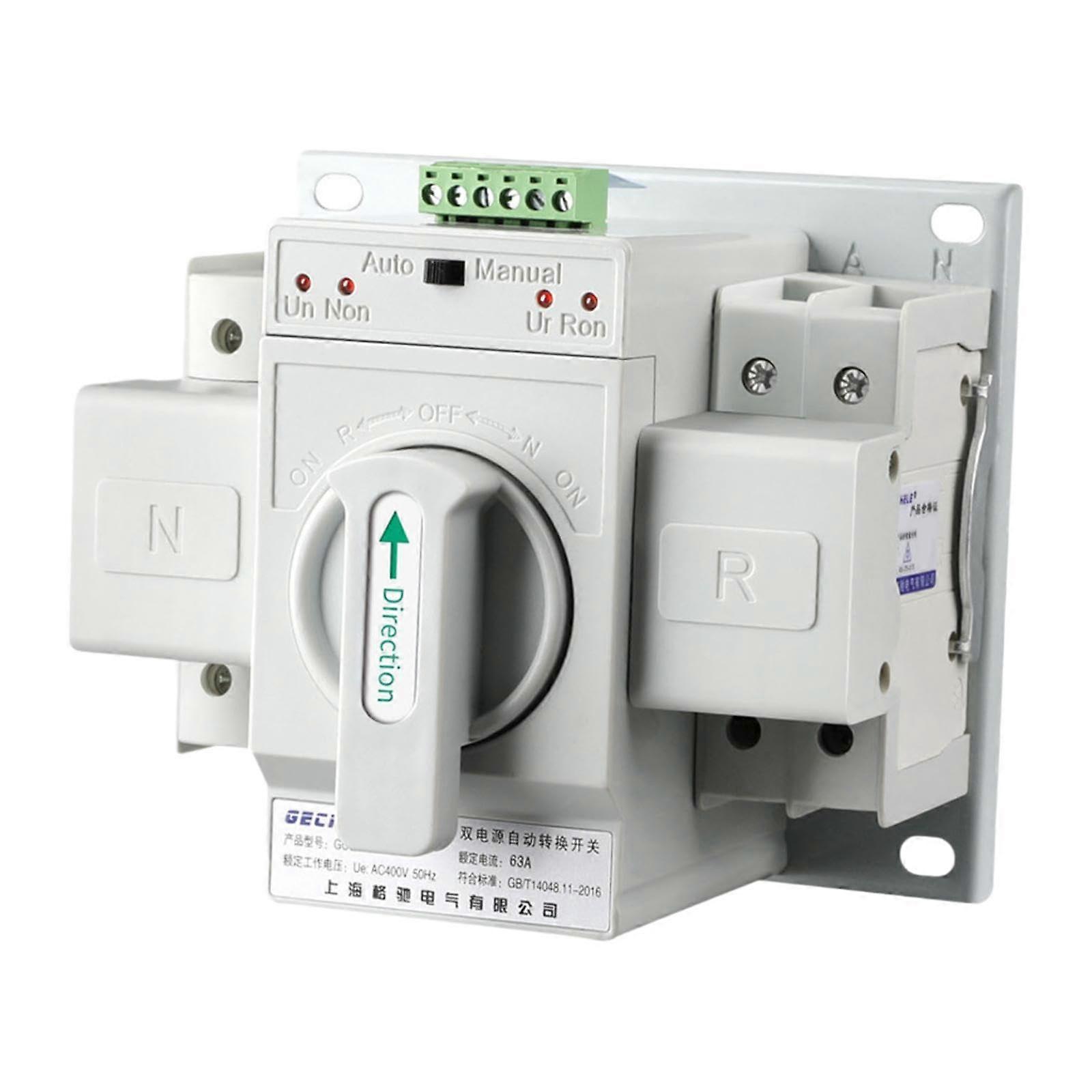 Dual Power Transfer Switch 2 Pole Waterproof Dustproof Generator Changeover with Rotary Control