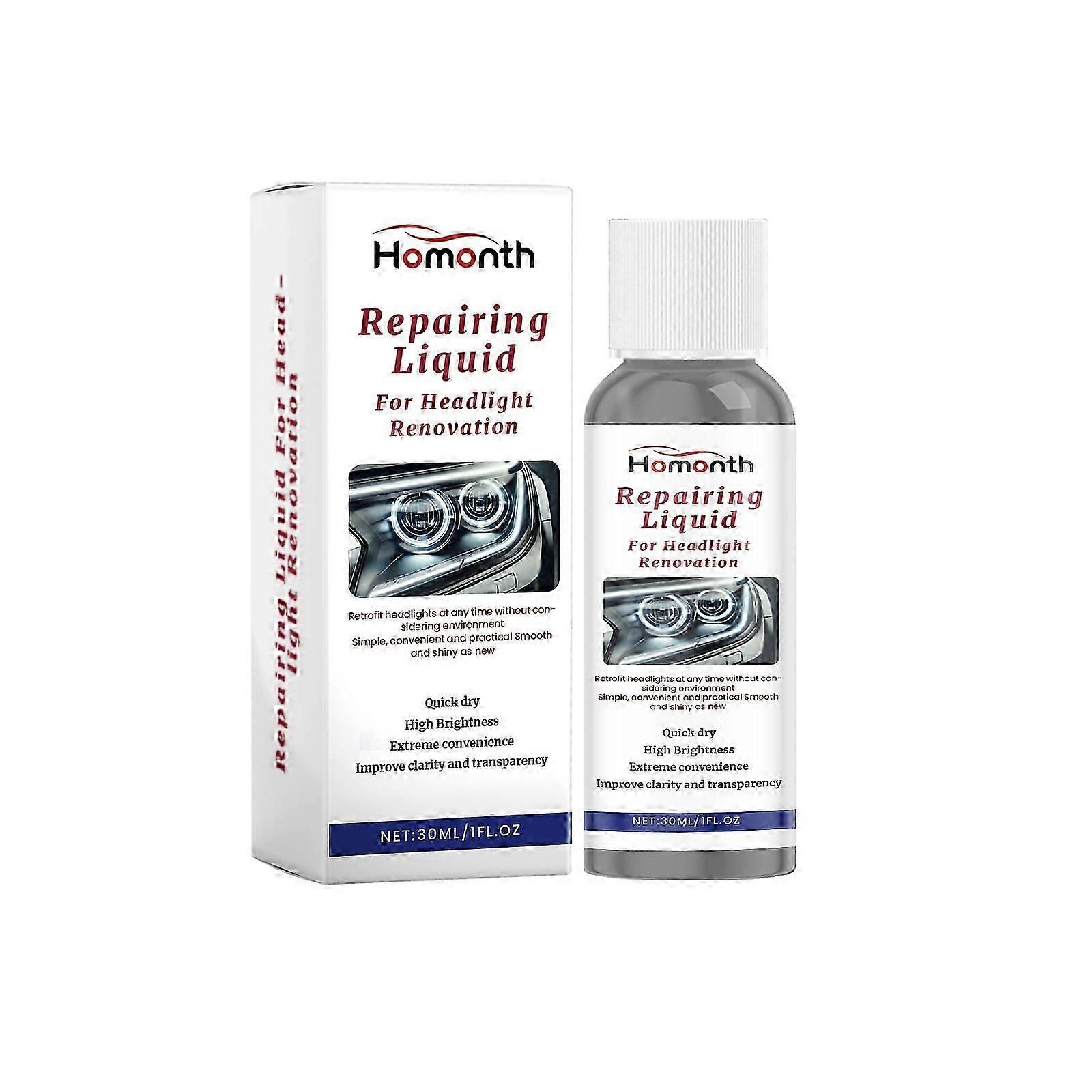 Headlight Restoration Spray - UV Protection, Scratch Remover, Easy Car Headlamp Revive (30ml)