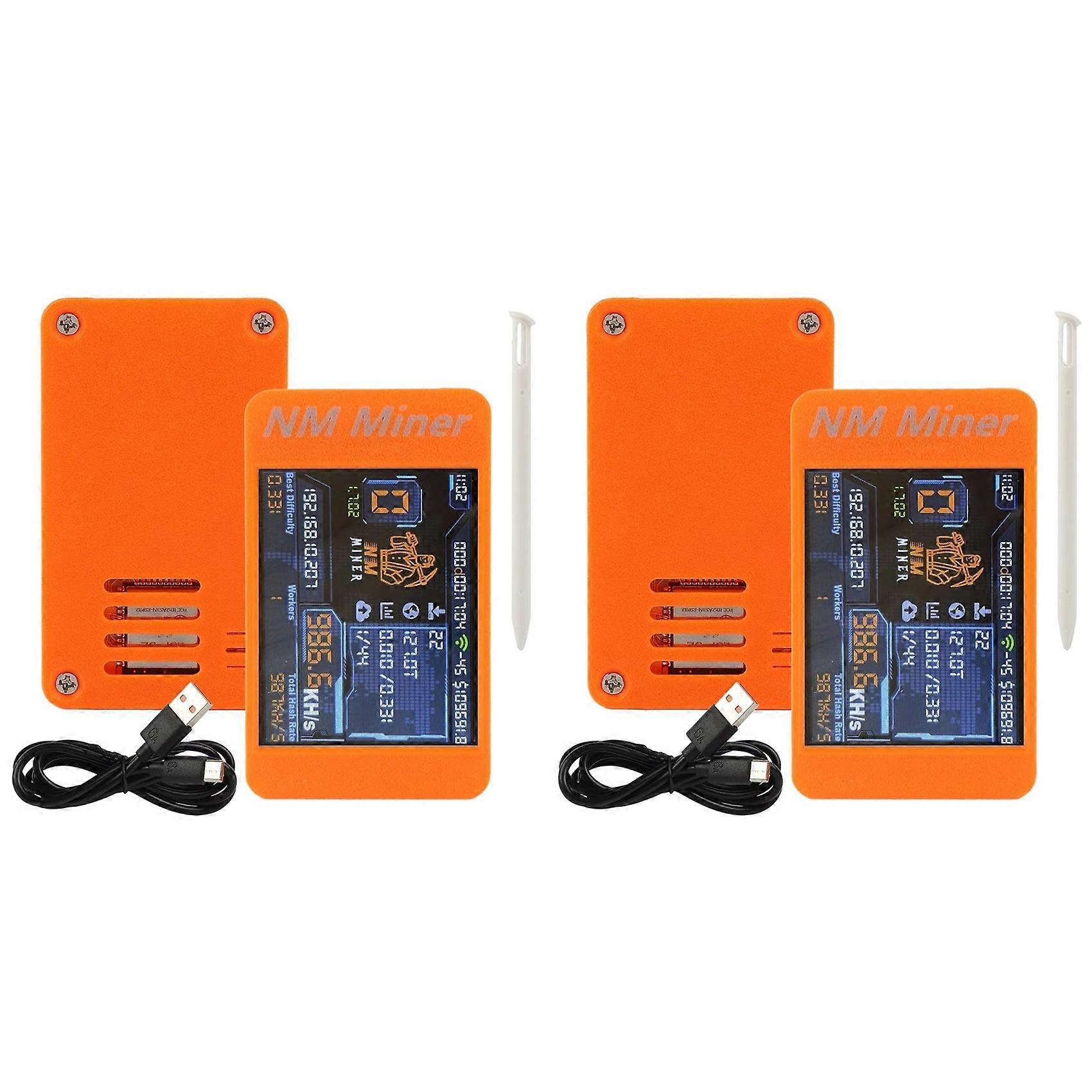 2X Bitcoins Miner NM Miner Upgrade V2 980KH/S 2.8 Inch Color Display DIY Solo Miner Crypto Miner Home Use BTC