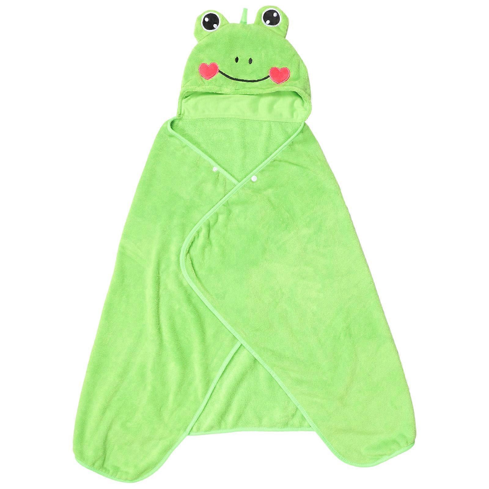 Towels Children Shower Towel Green Polyester Absorbent 1Set