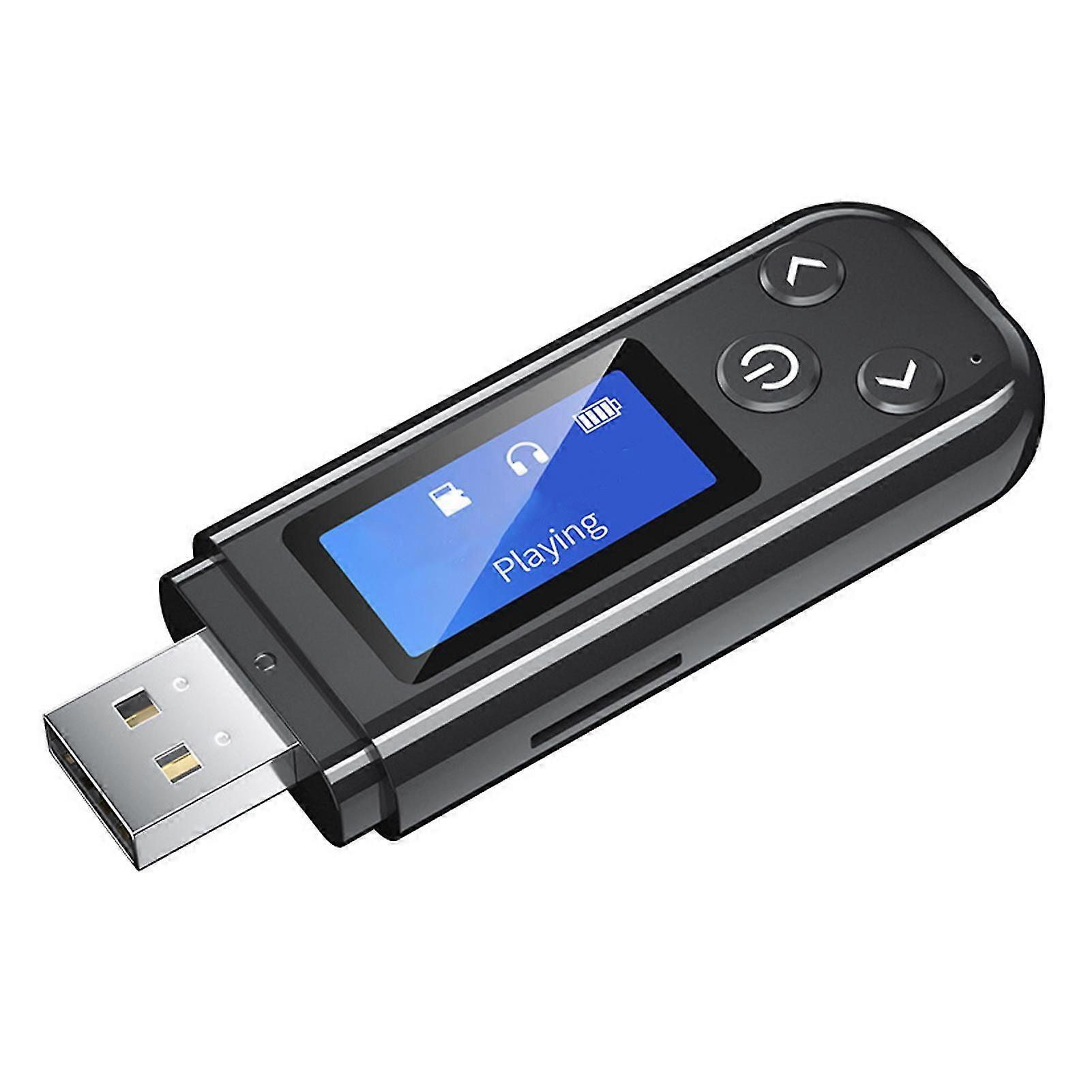 K15-pro Wireless Audio Receiver Sensitive Lossless Colorful Digital Display Car Bluetooth-compatible5.0 2 In 1 3.5mm Aux Audio Transceiver For