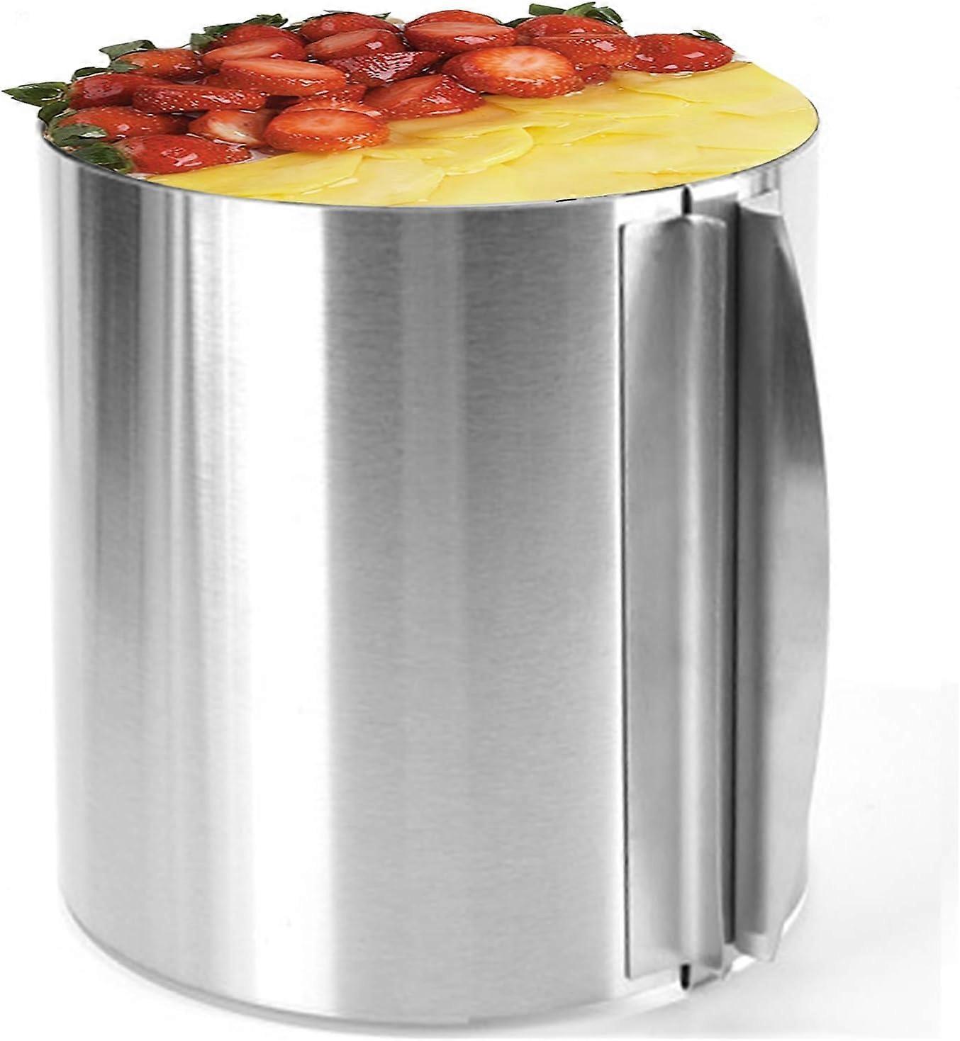 Cake Ring Adjustable Extra high 20cm - Stable Stainless Steel Baking Ring - Cake Ring with Precise Scaling Inside