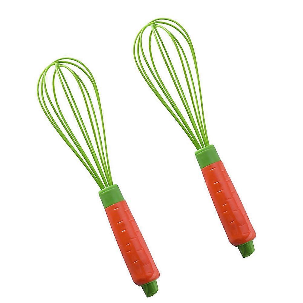 Manual Egg Blender Silicone Whisk for Kitchen Use 2Pcs Balloon Whisk