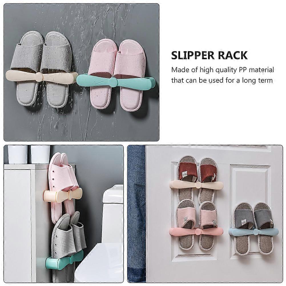 PP Material Wall Mounted Shoe Rack Retractable Holder 2Pcs for Home