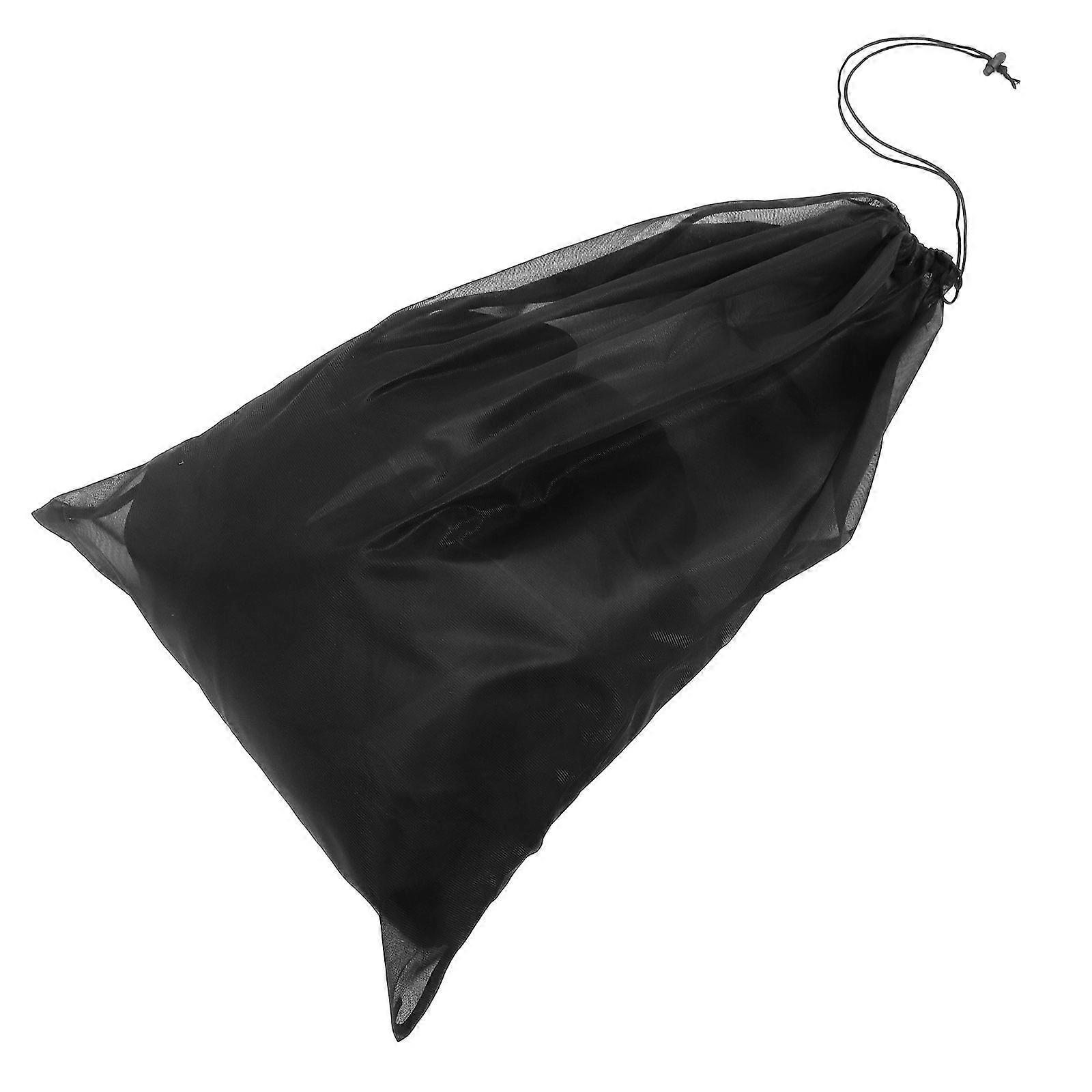 Black Laundry Bag Foldable Drawstring for Travel Organizer