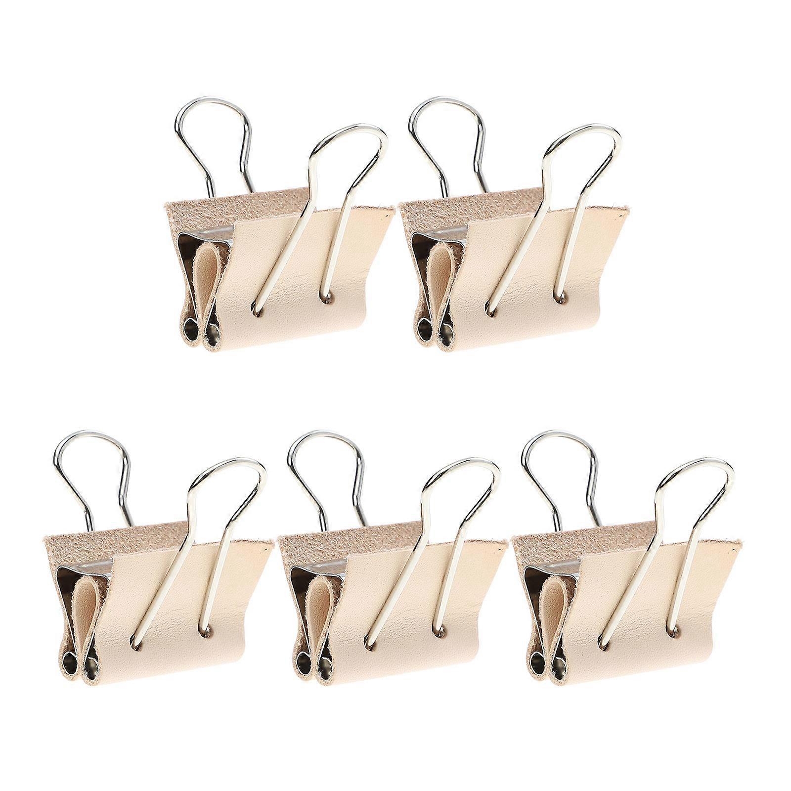Premium Khaki Binder Clips for DIY Fixing 5Pcs Set