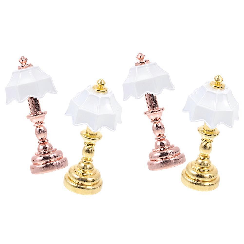 Tiny House Bedside Lamp 4Pcs Miniature Light for Decoration