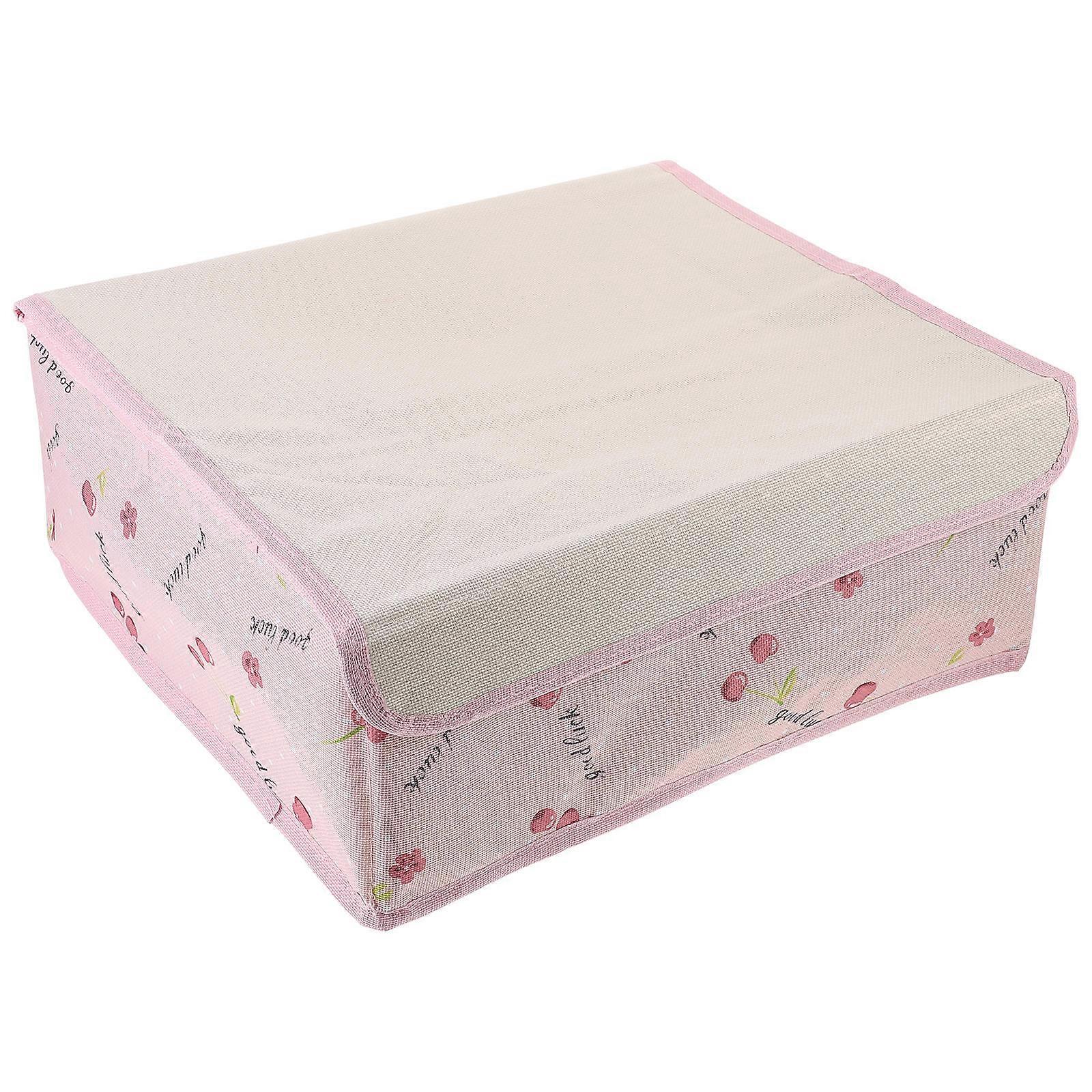 Foldable Underpants Organizer Compartment Box for Stuff Holding Pink