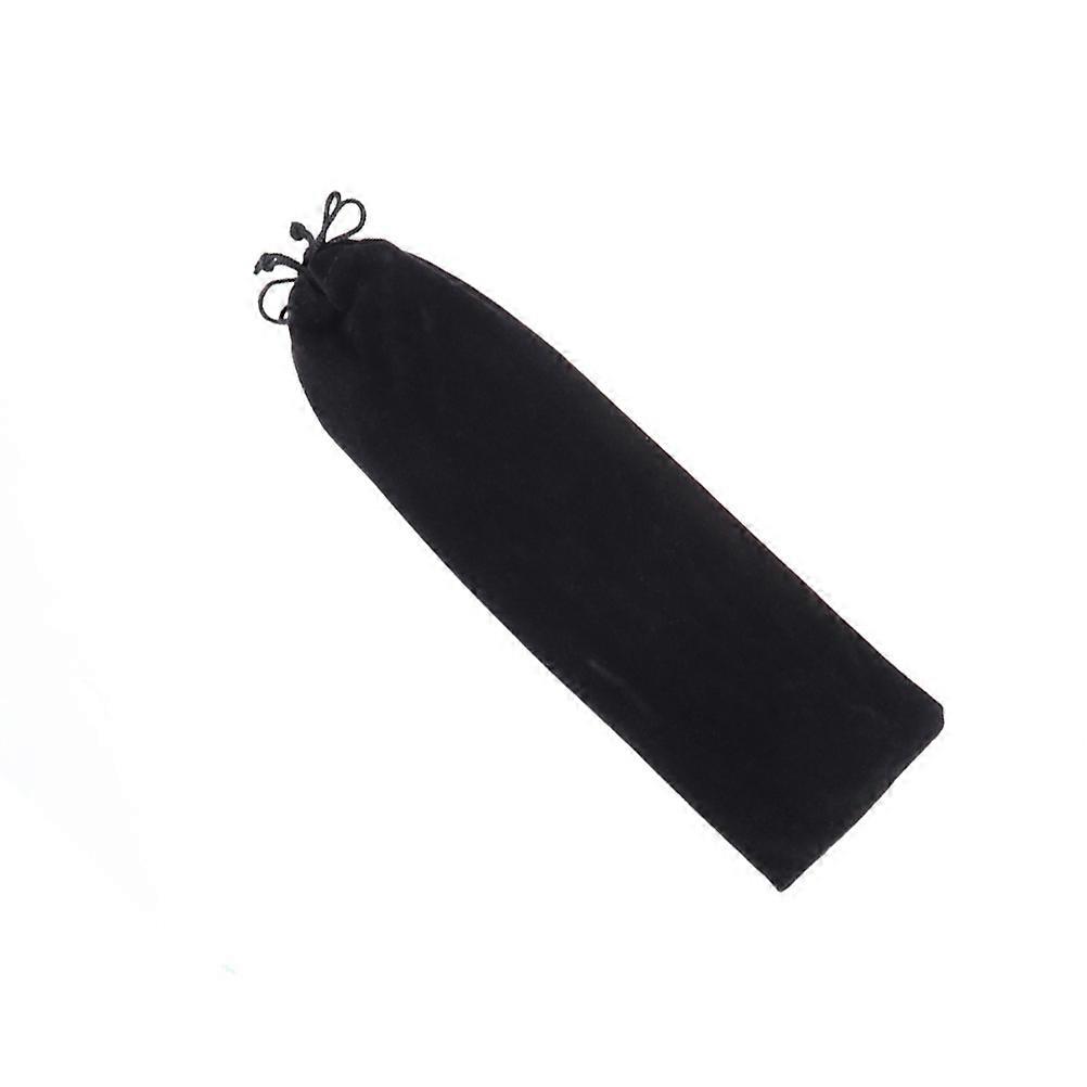 Black Flannel Pouch Bag Straw Carrying Case for 1Pcs Foldable