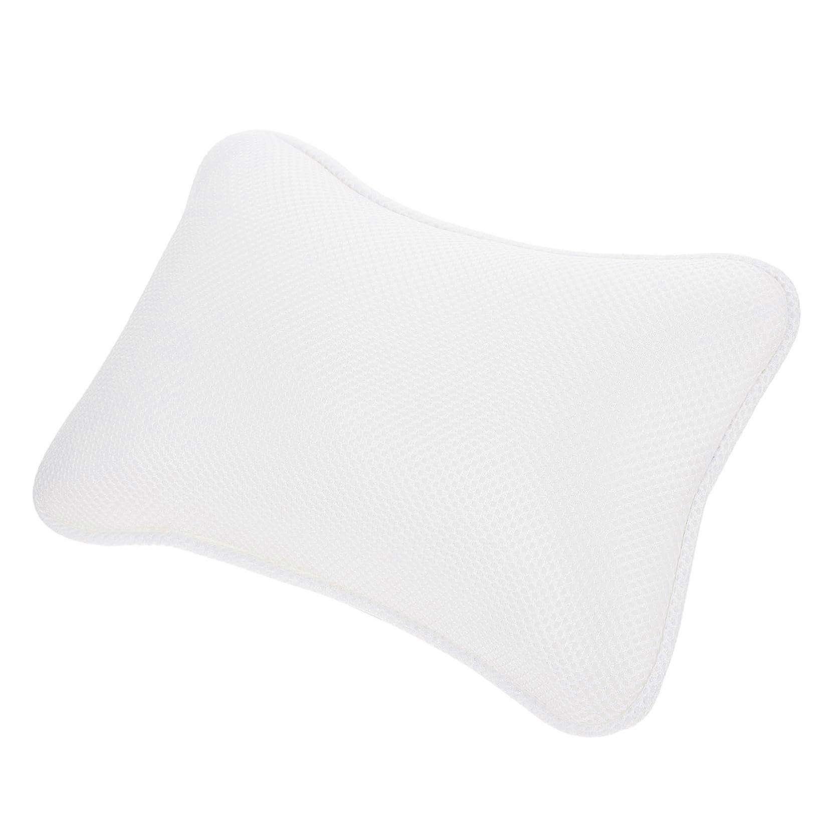 Bath Pillow with Strong Suction Cups, Quick Dry Mesh, Ergonomic Neck and Back Support for Bathtub