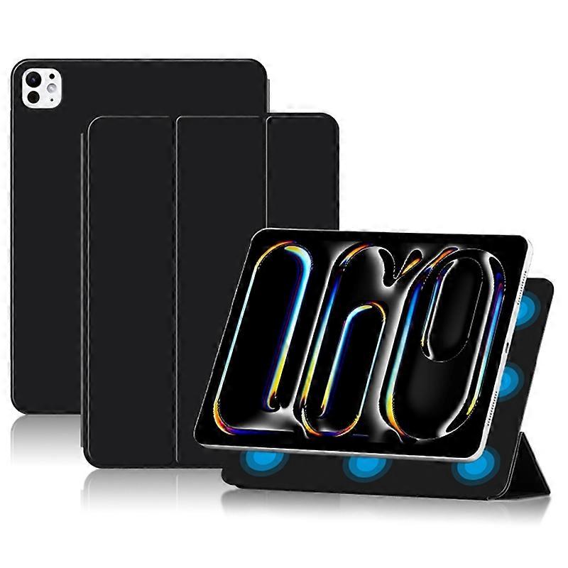 For iPad Pro 11 (2025)/11 (2024) Case Magnetic Attachment Tri-Fold Stand Protective Shell